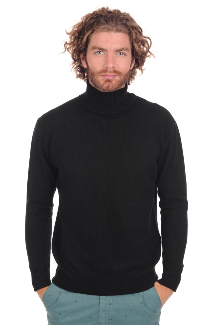 Pull en cachemire, 100 % Cachemire, homme, col col roulé, coupe droite, manches longues, normale / 2 et 4 fils, tricot normal, Mahogany