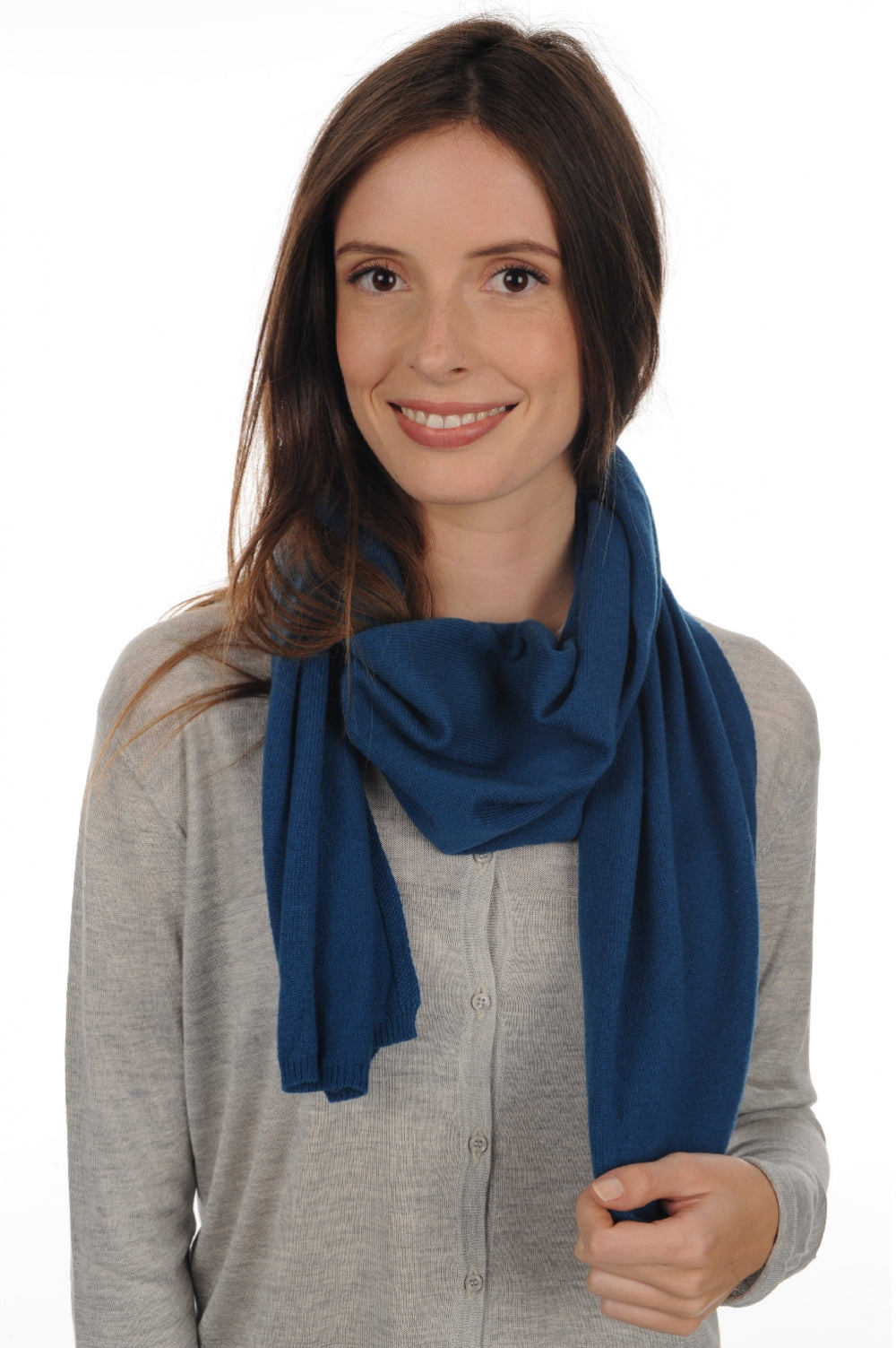 Ozone en cachemire mixte - bleu canard - Mahogany