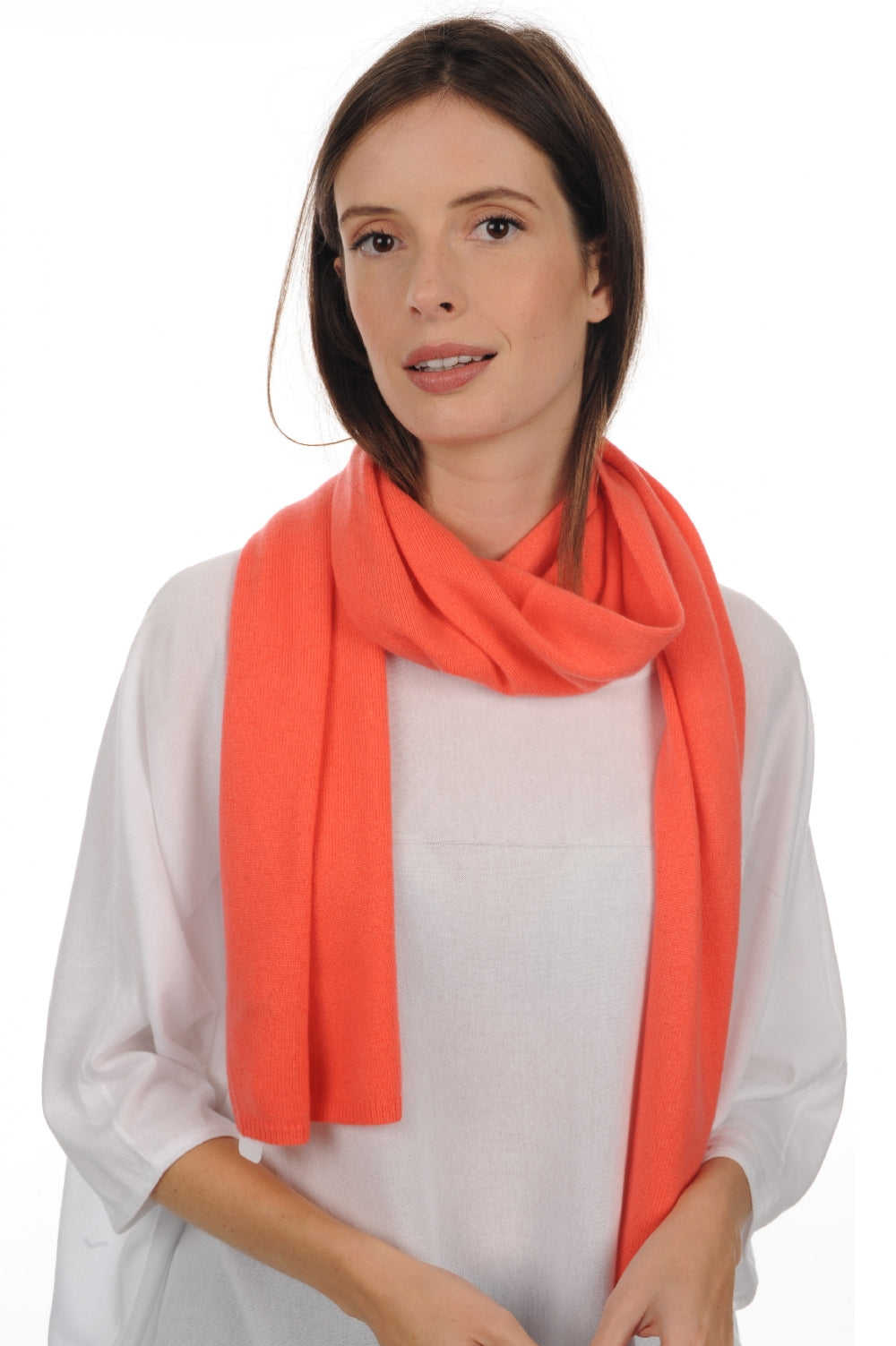 Ozone en cachemire mixte - corail lumineux - Mahogany