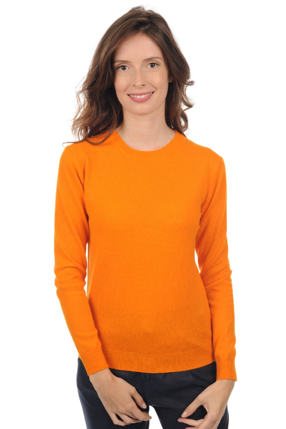 Thalia en cachemire femme - orange - Mahogany