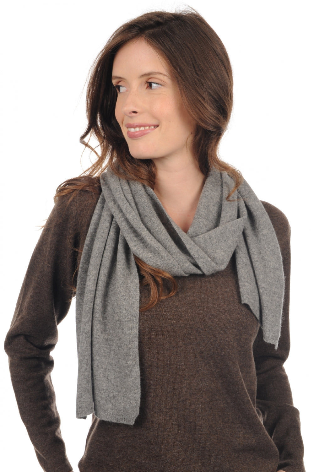 Ozone en cachemire mixte - marmotte chiné - Mahogany