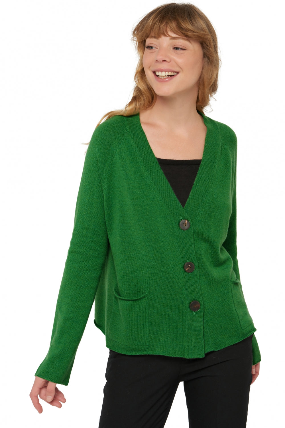 Cardigan en cachemire, 100 % Cachemire, femme, col col v, fermeture à boutons, coupe oversize, manches longues, normale / 2 et 4 fils, tricot normal, Mahogany