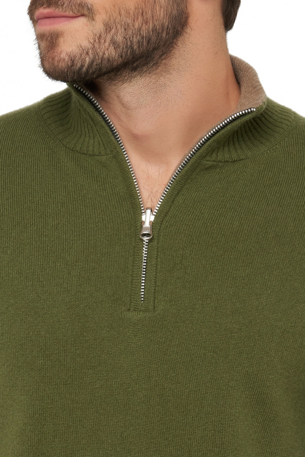 Cilio en cachemire homme - Vue 1 - kaki / natural brown chiné - Mahogany