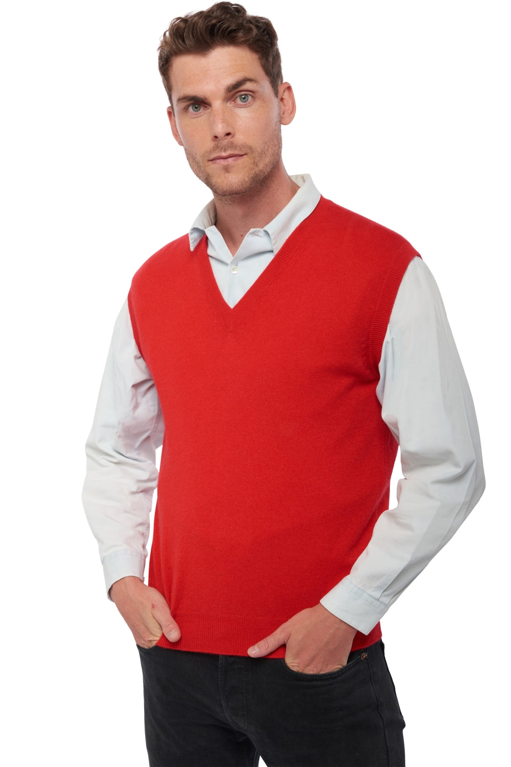 Balthazar en cachemire homme - rouge - Mahogany