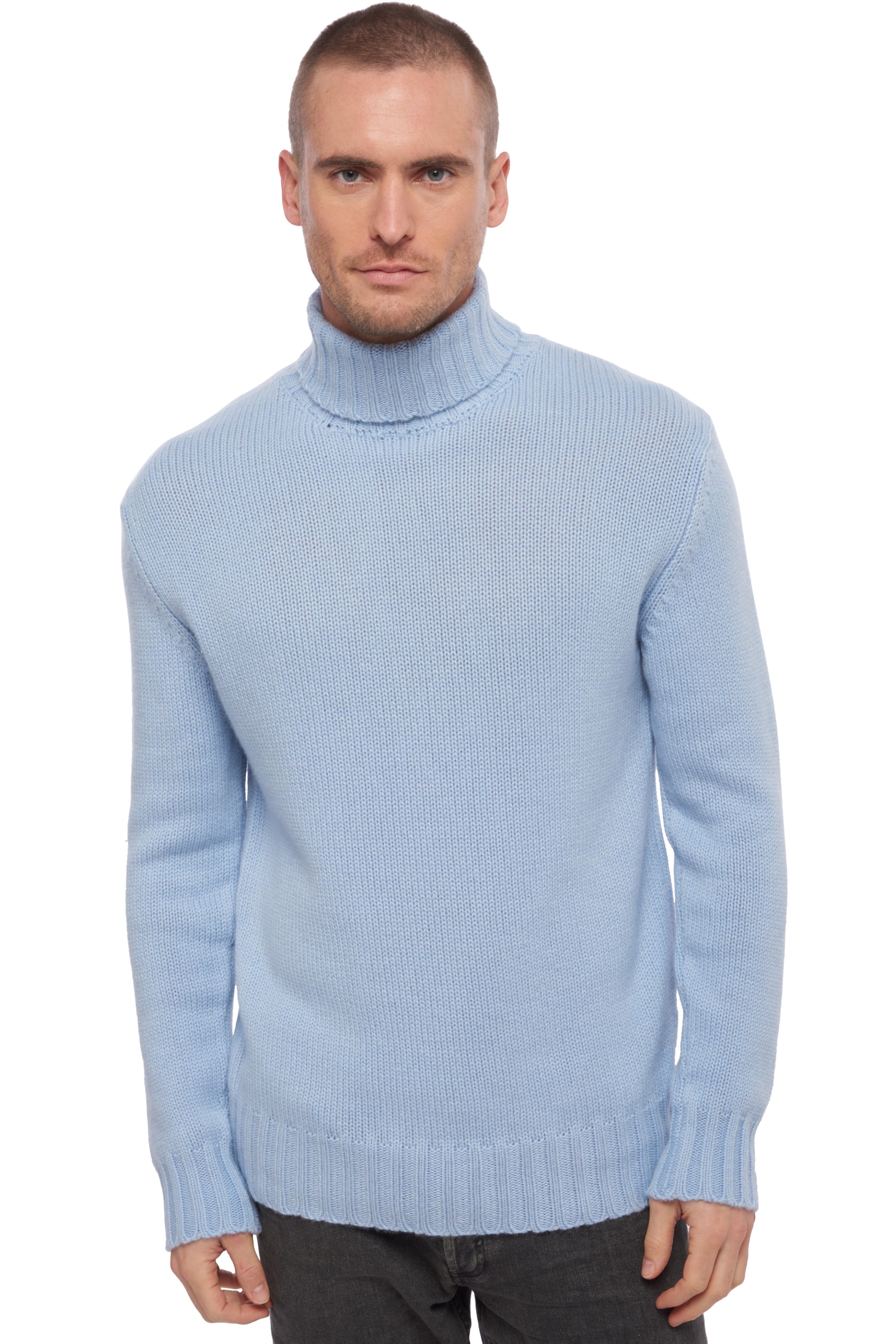 Achille en cachemire homme - Vue 1 - ciel - Mahogany