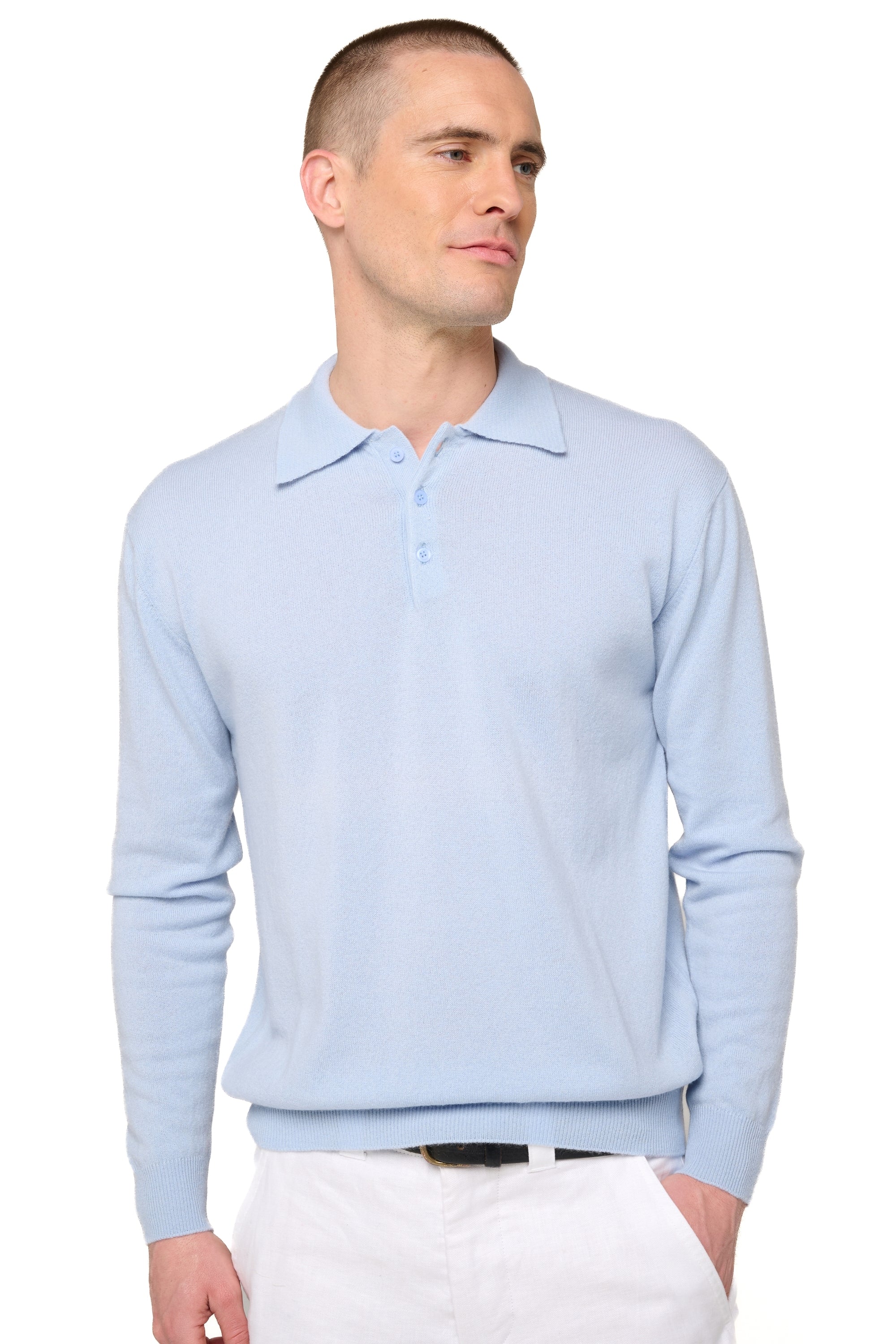 Alexandre en cachemire homme - ciel - Mahogany