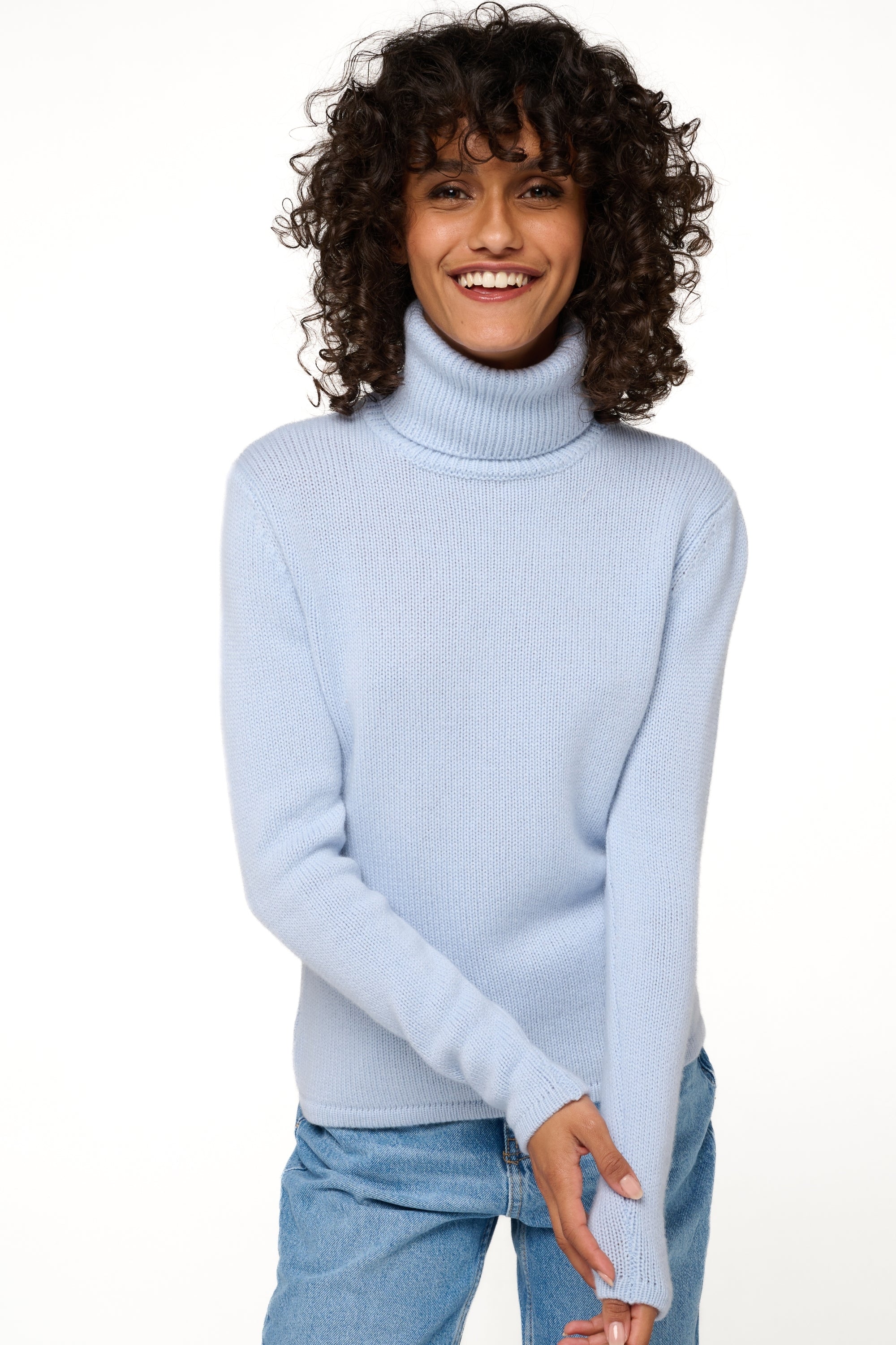 Carla en cachemire femme - ciel - Mahogany