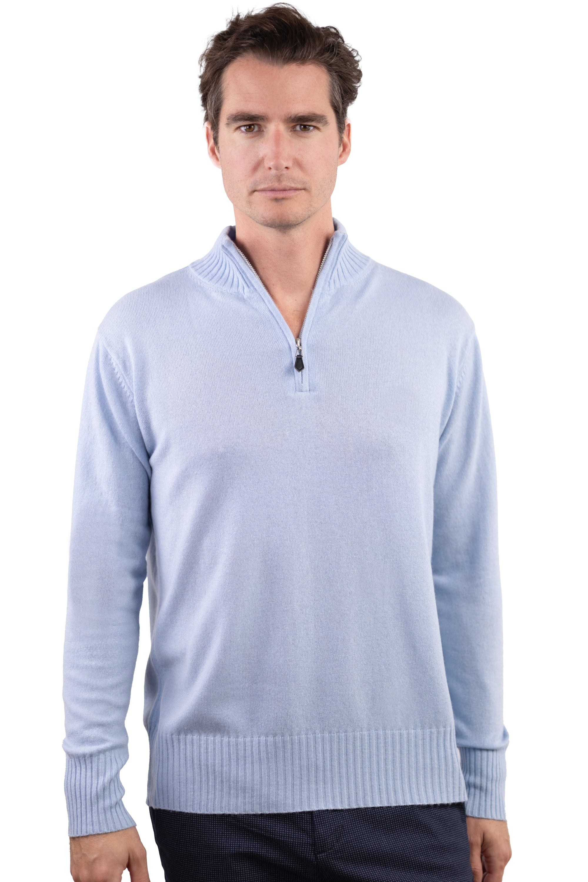 Chazam en cachemire homme - ciel - Mahogany