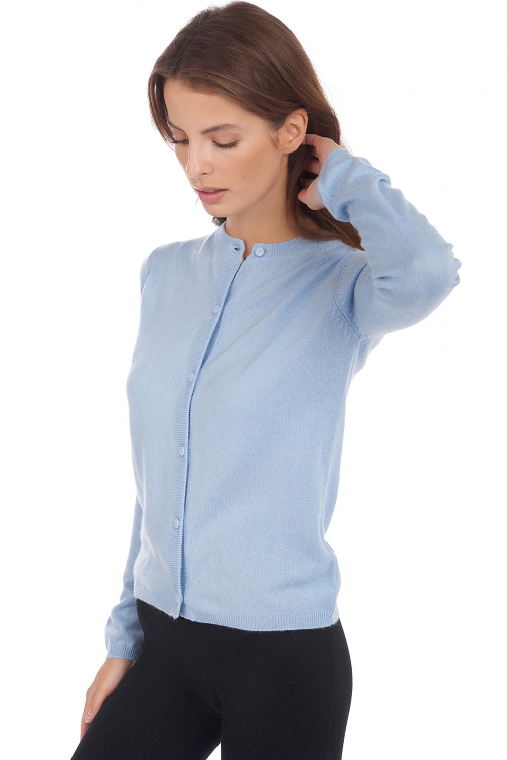 Chloe en cachemire femme - ciel - Mahogany