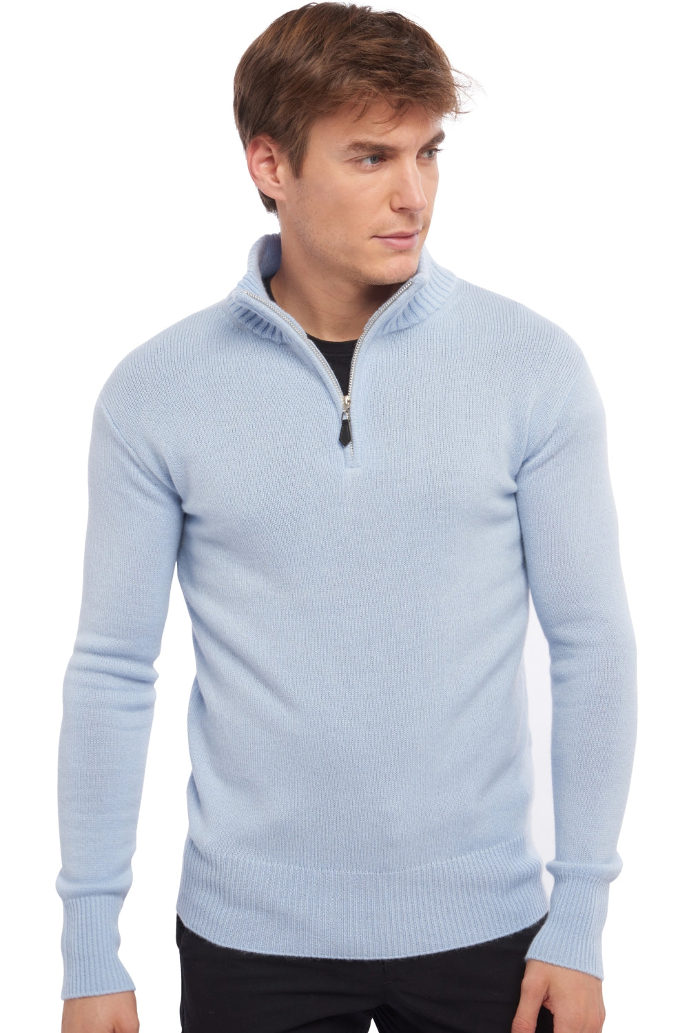 Donovan en cachemire homme - ciel - Mahogany