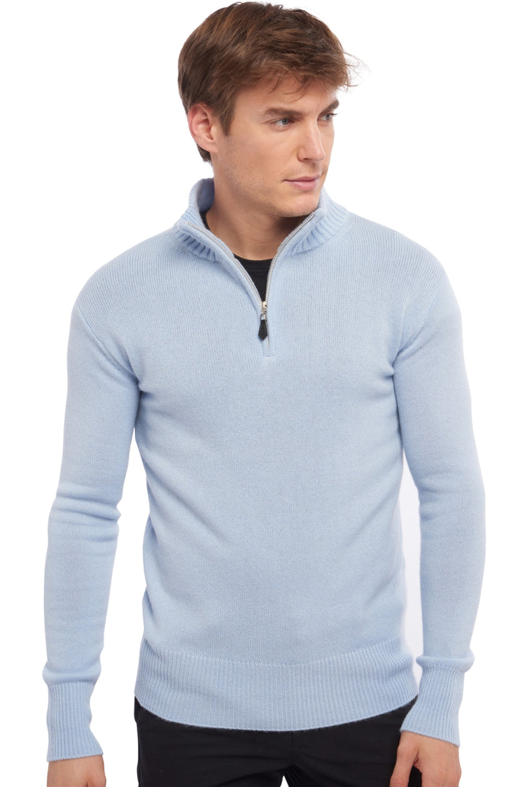Donovan en cachemire homme - ciel - Mahogany