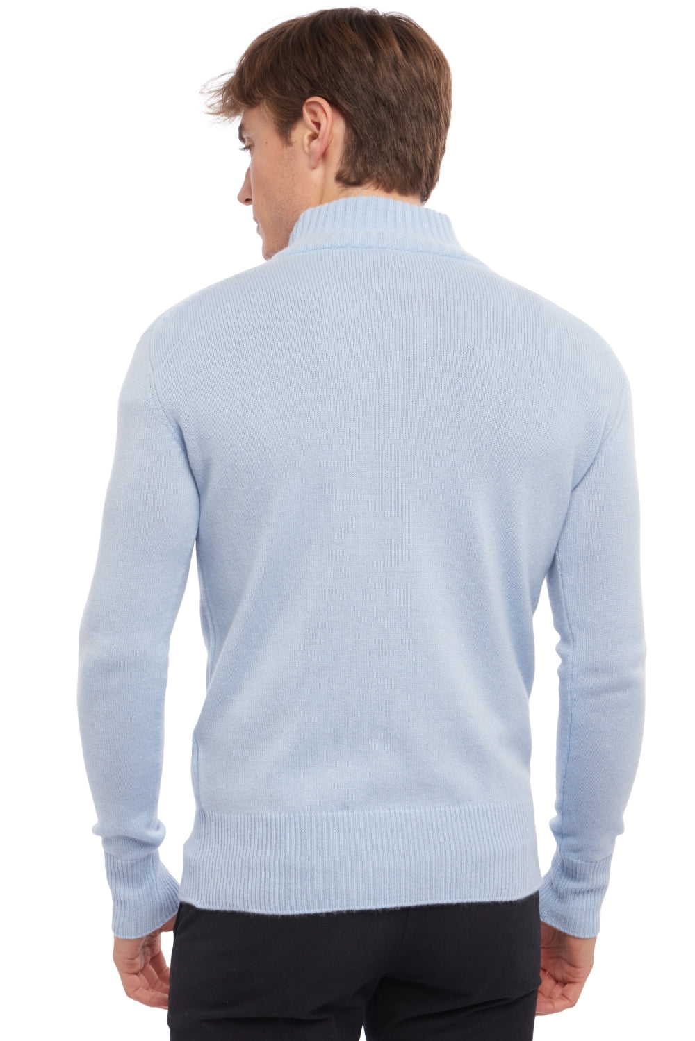 Donovan en cachemire homme - Vue 2 - ciel - Mahogany