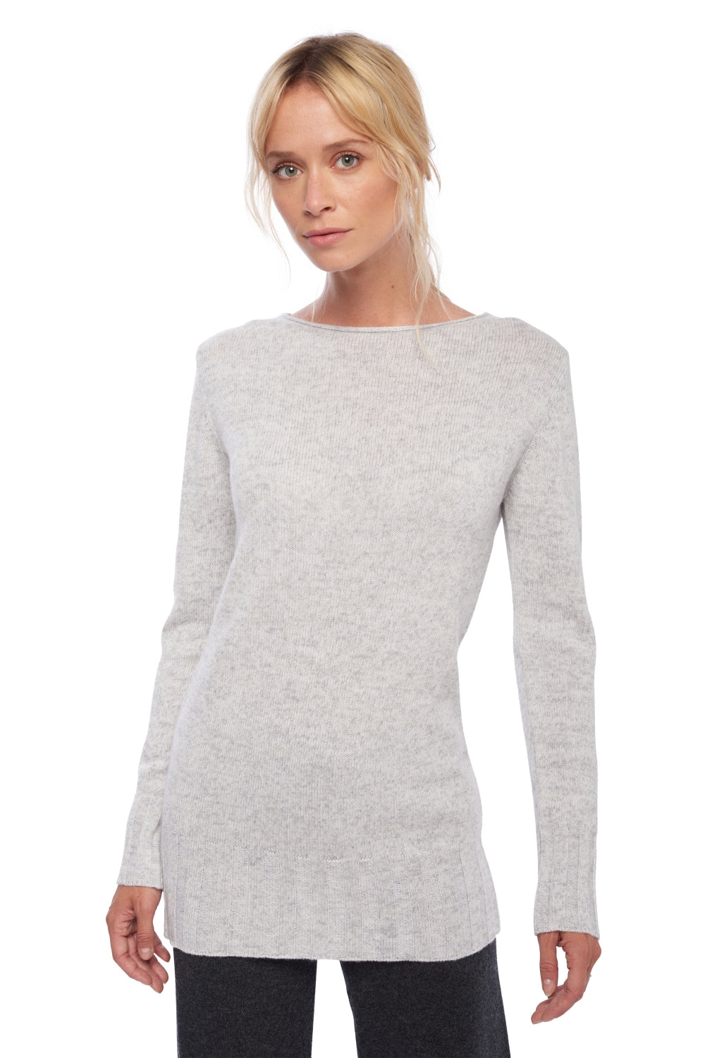 July en cachemire femme - flanelle chiné - Mahogany