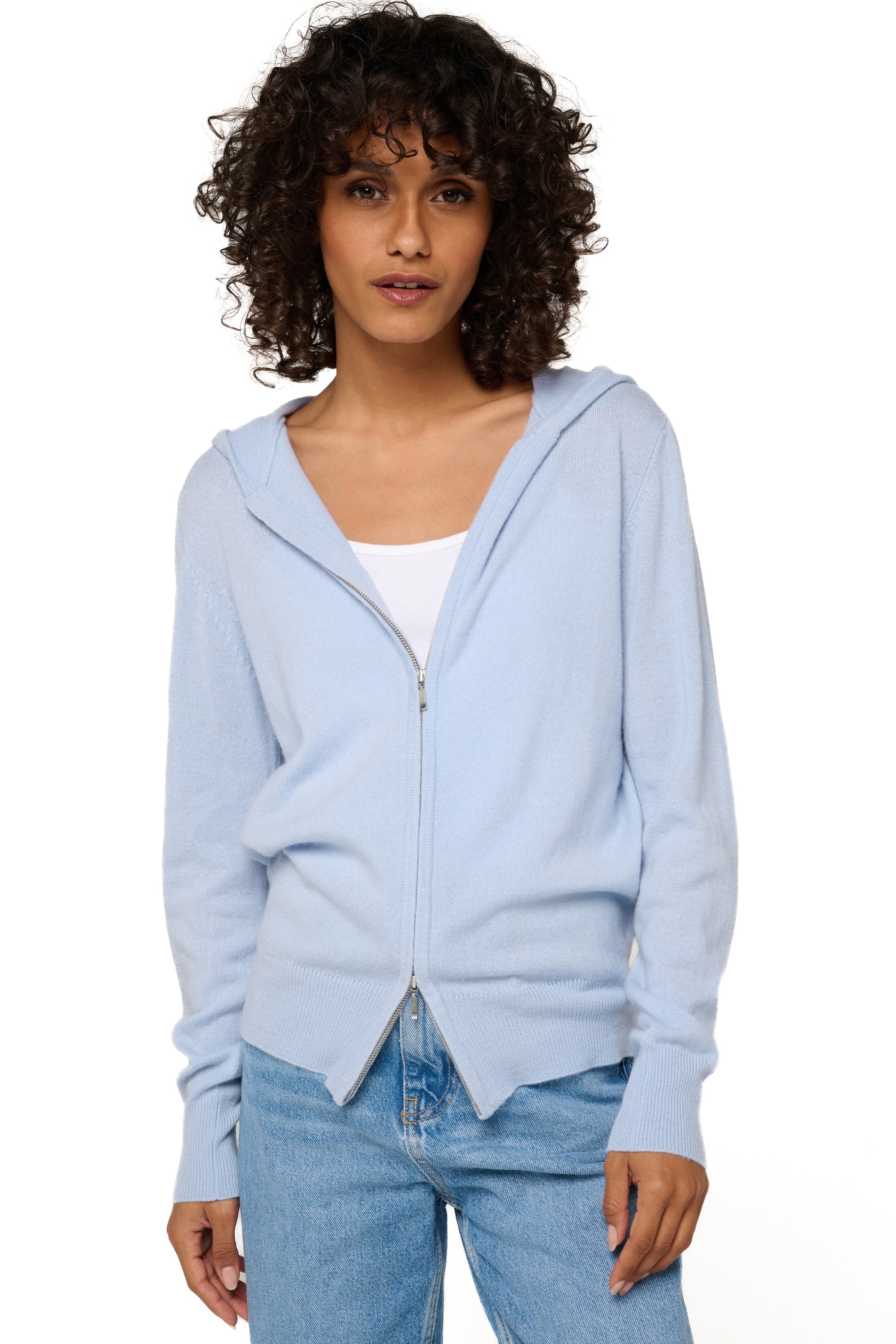Louanne en cachemire femme - ciel - Mahogany