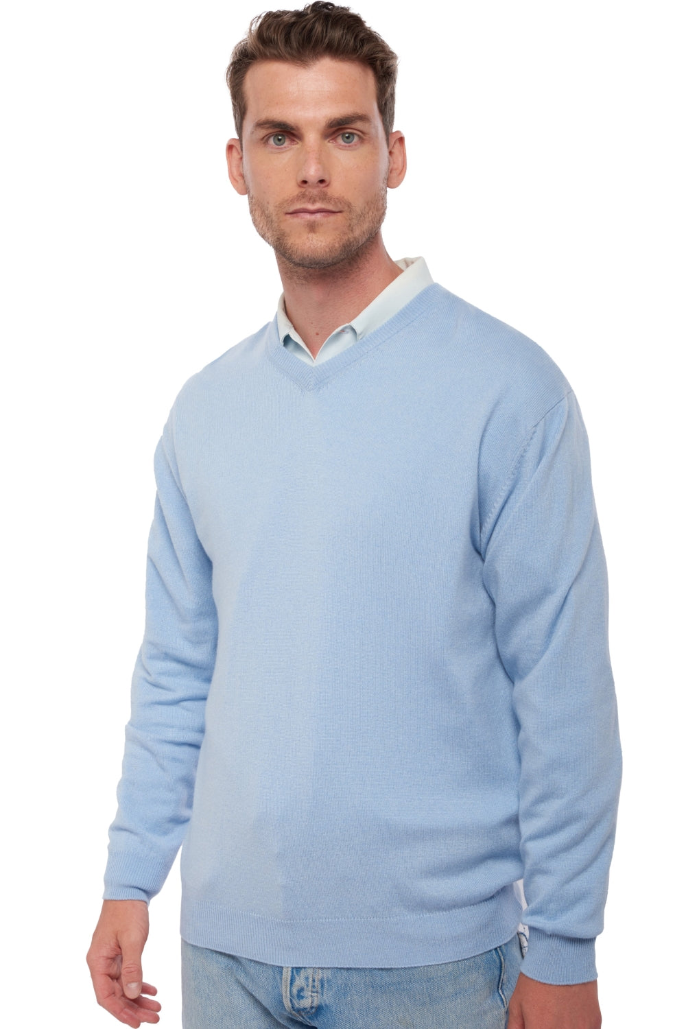 Maddox en cachemire homme - ciel - Mahogany