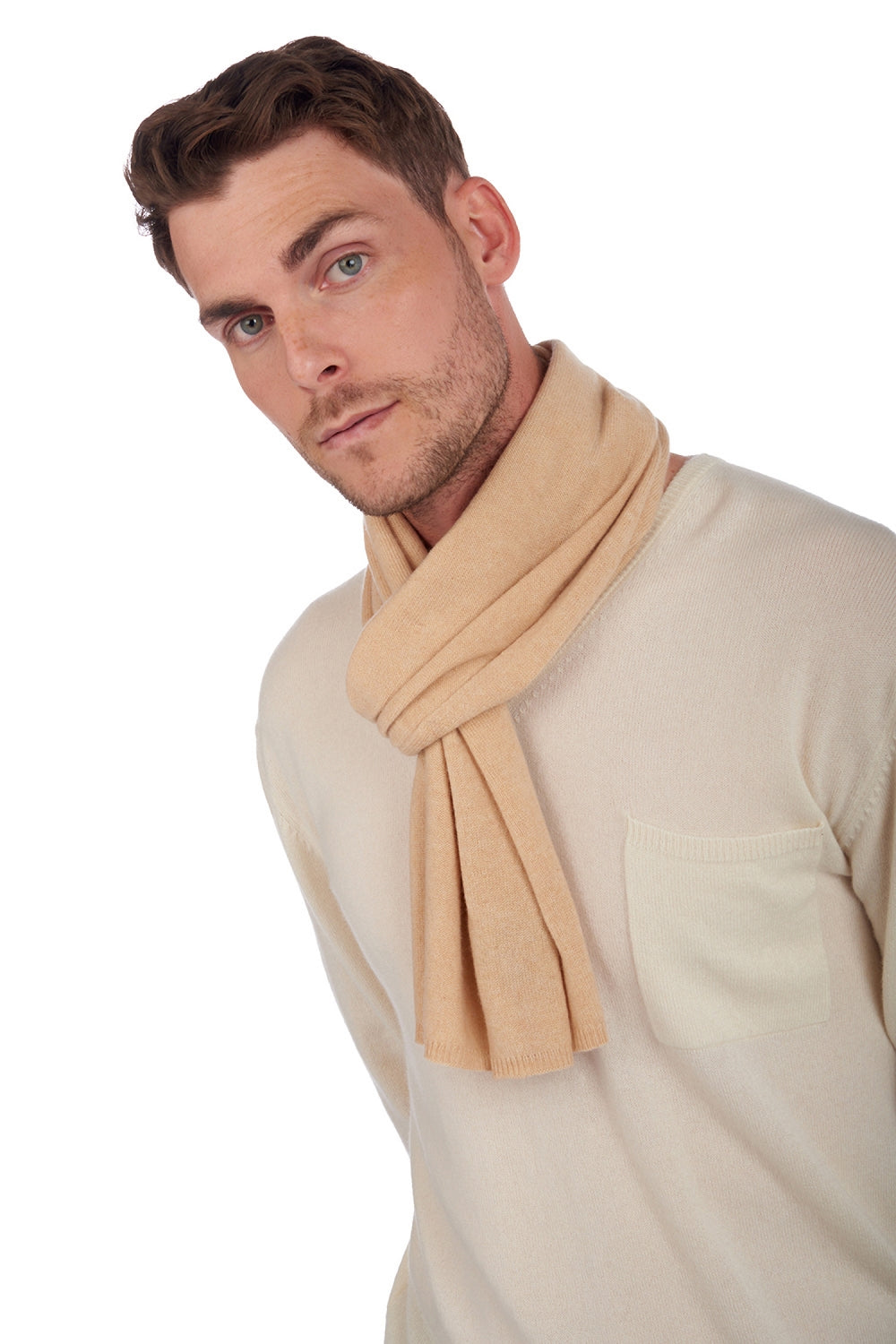 Ozone en cachemire mixte - latte - Mahogany