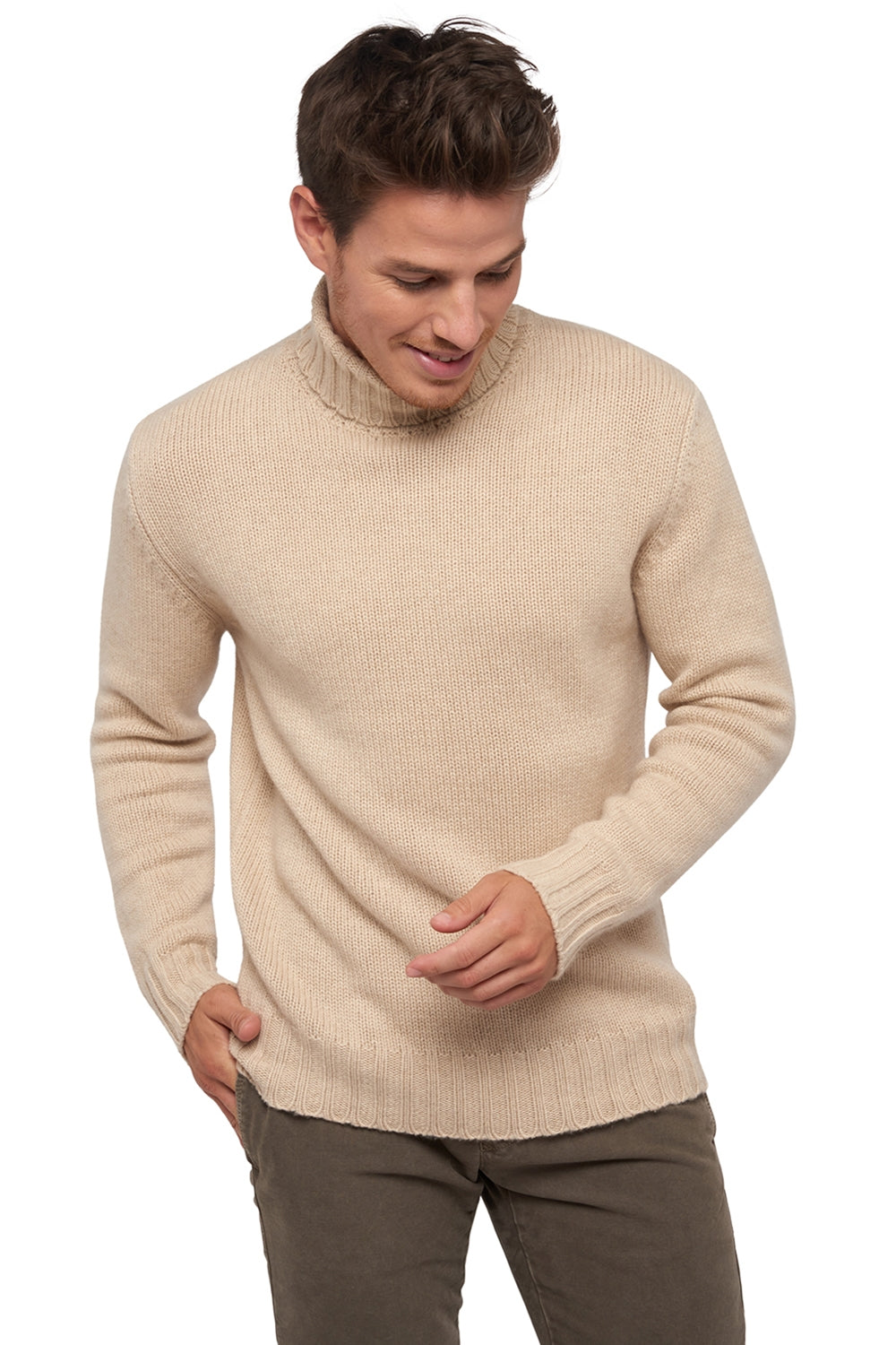 Achille en cachemire homme - natural beige - Mahogany