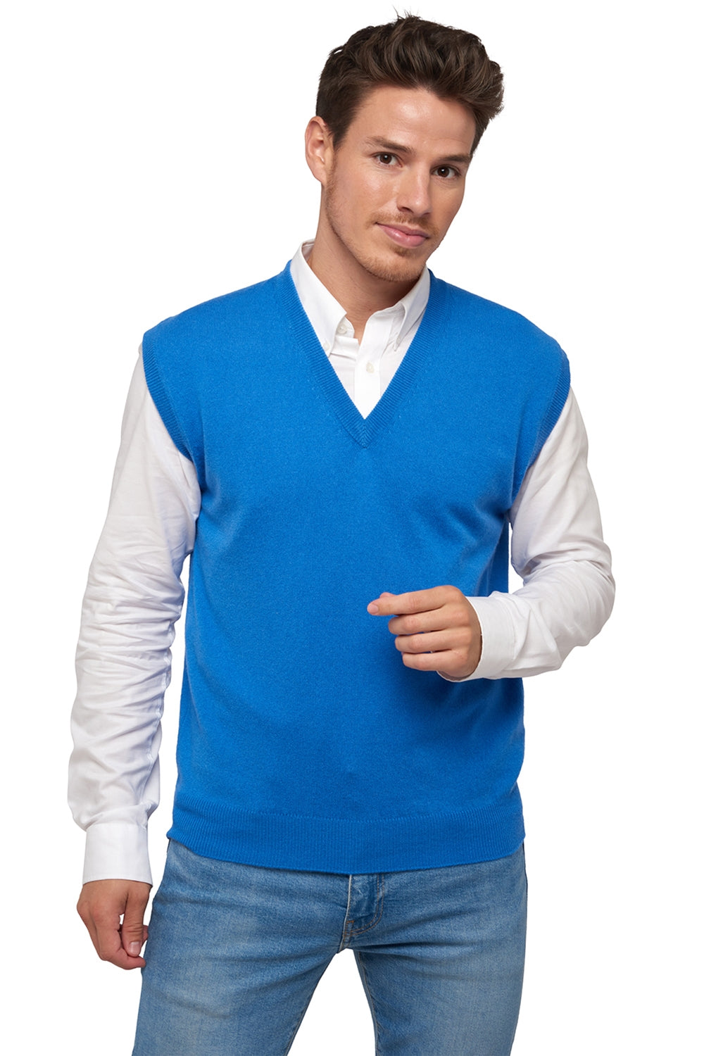 Balthazar en cachemire homme - tetbury blue - Mahogany