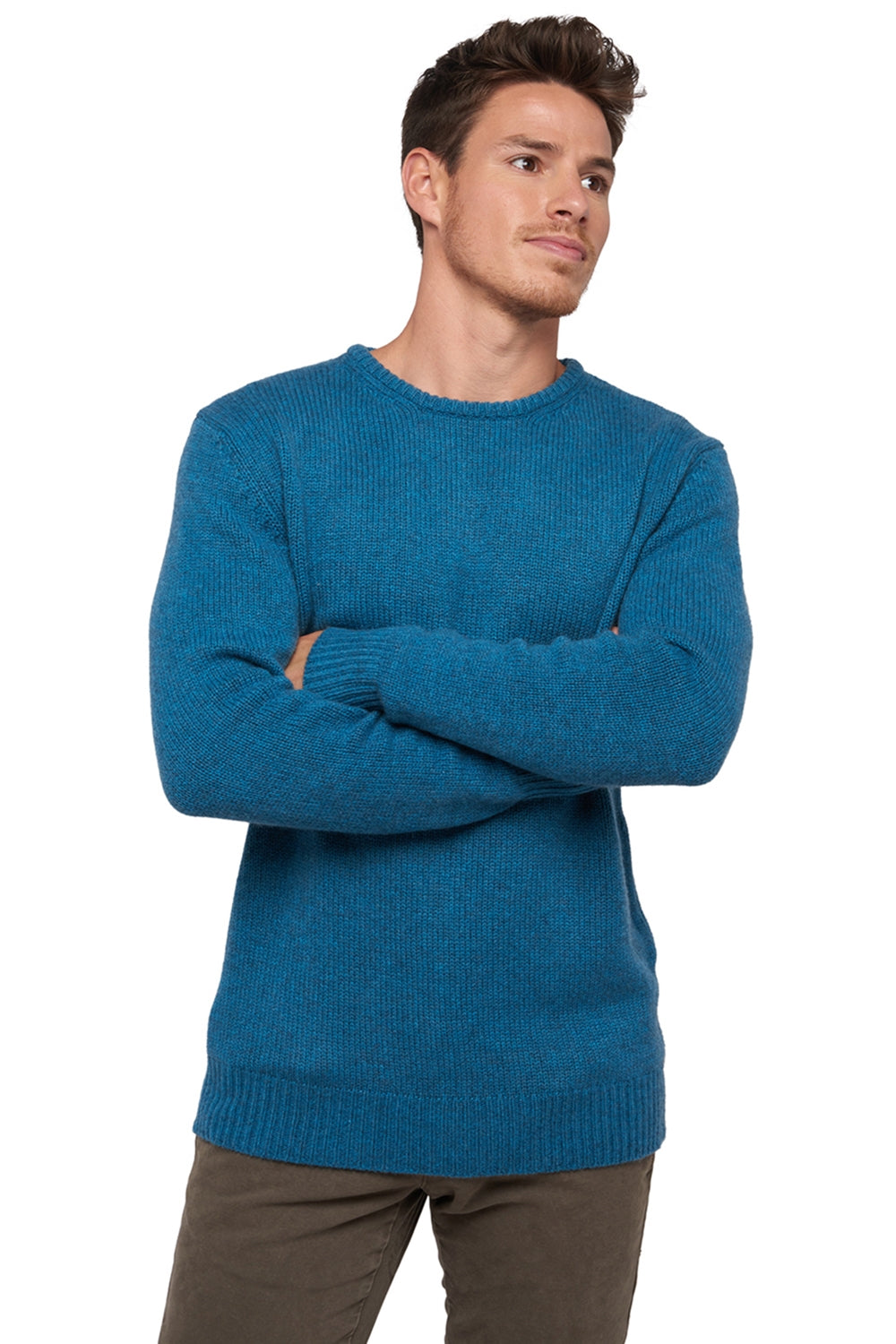 Bilal en cachemire homme - manor blue - Mahogany