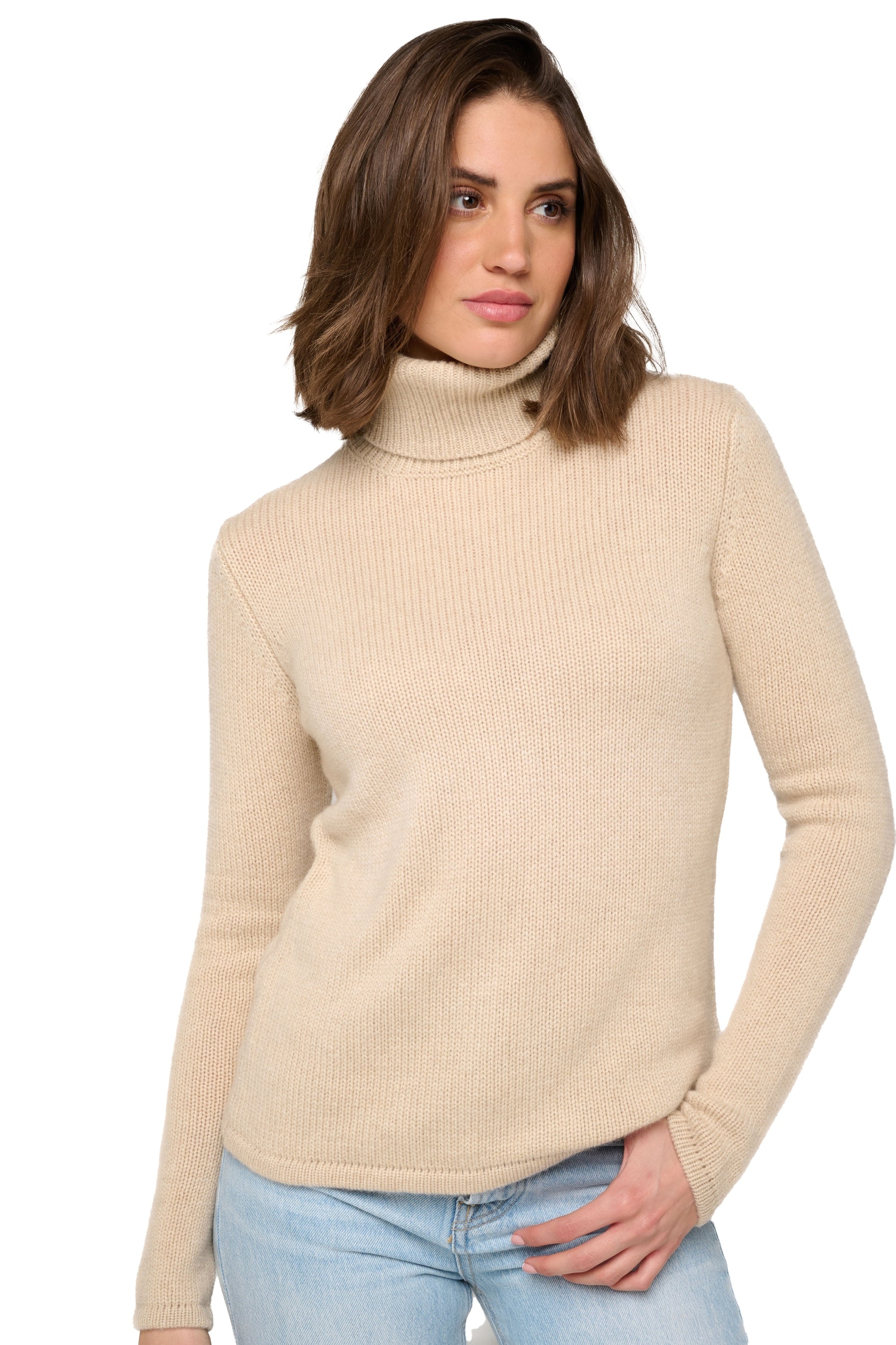 Carla en cachemire femme - natural beige - Mahogany