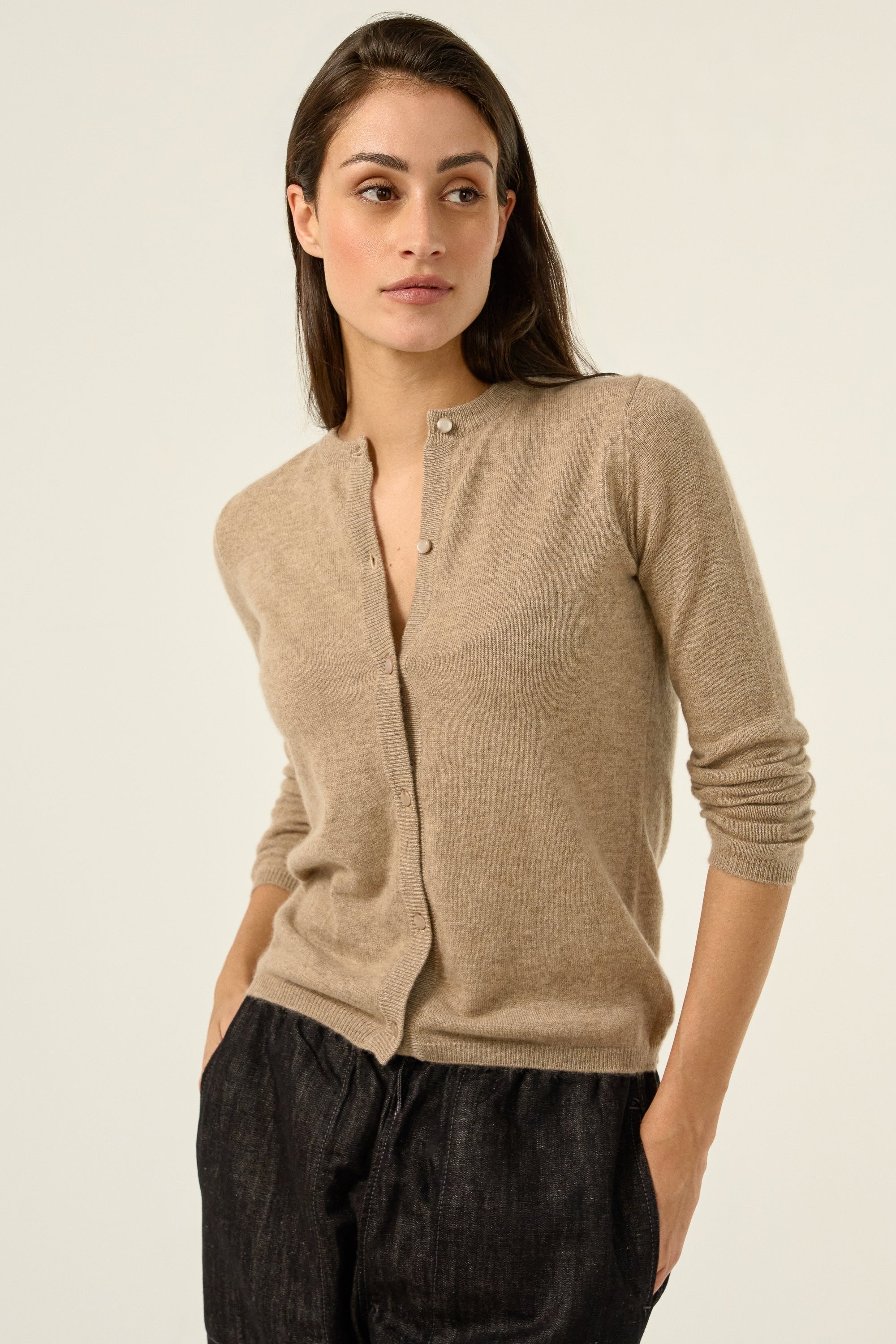 Chloe en cachemire femme - natural brown - Mahogany