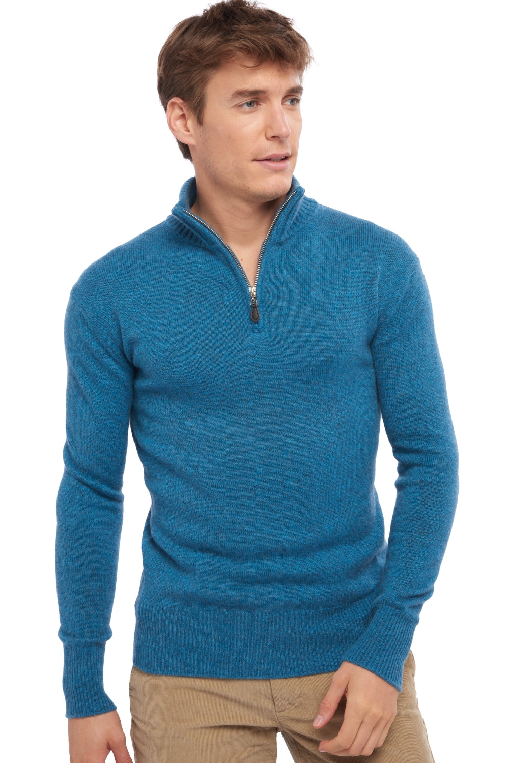 Donovan en cachemire homme - manor blue - Mahogany