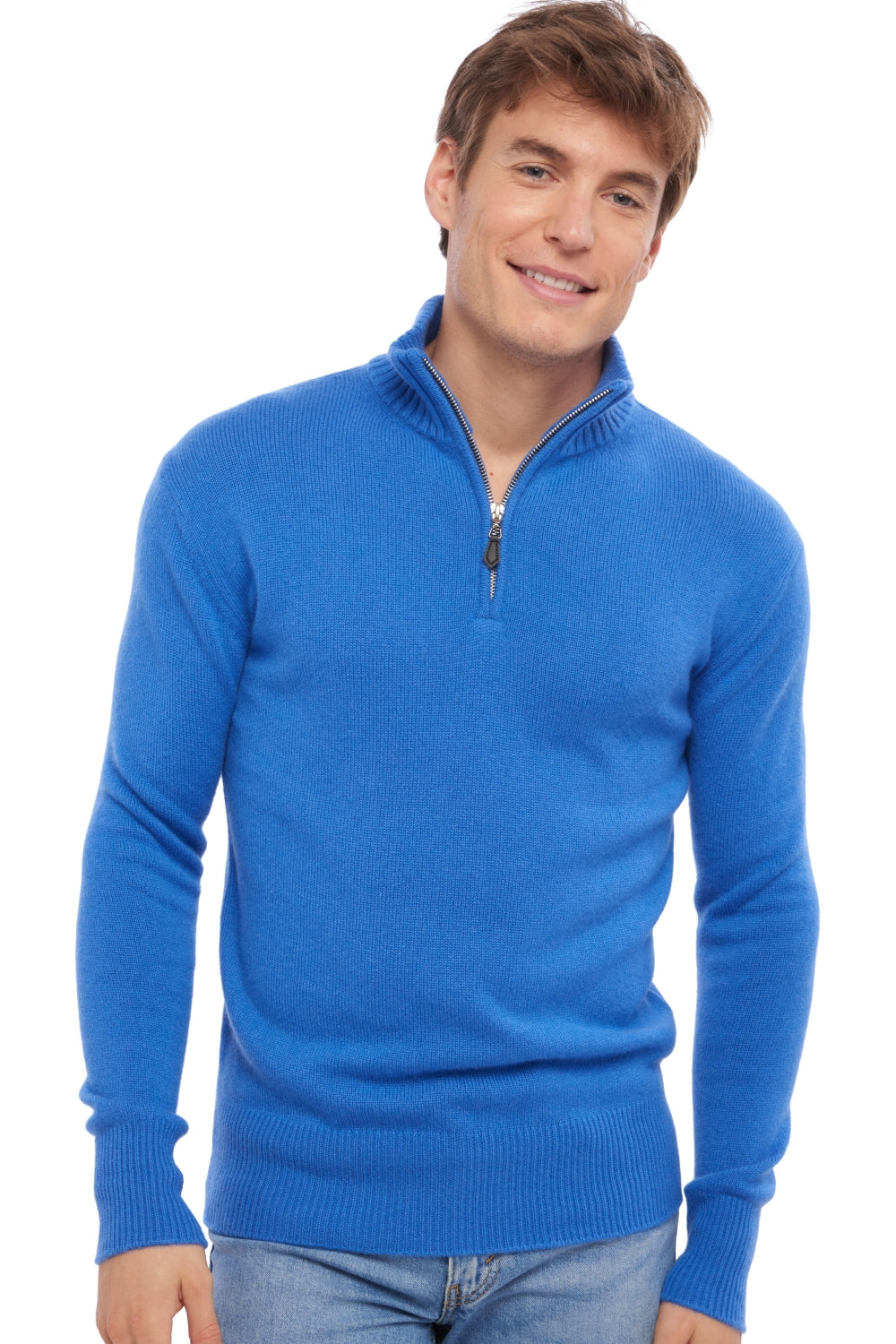 Donovan en cachemire homme - tetbury blue - Mahogany
