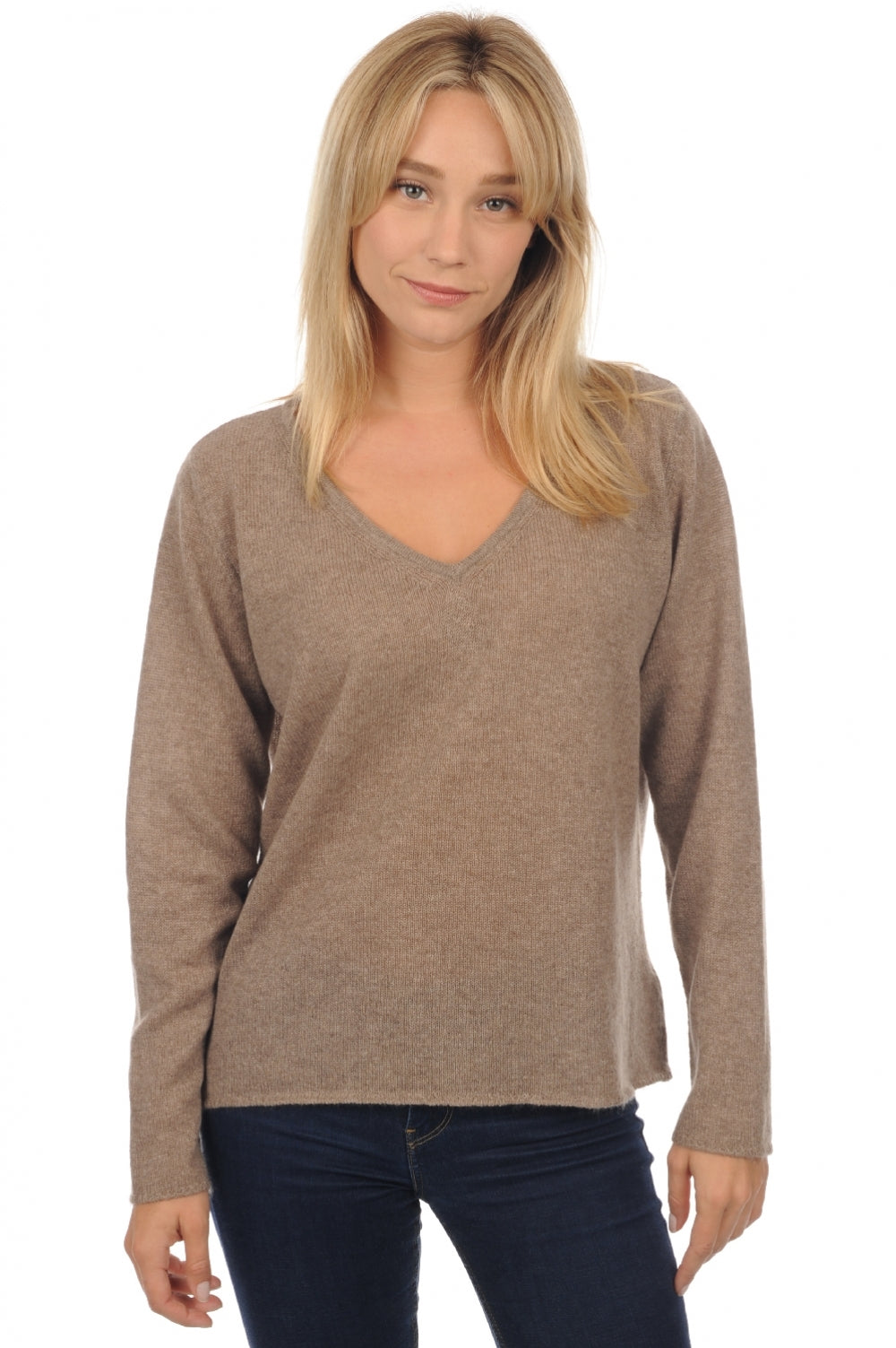 Flavie en cachemire femme - natural brown - Mahogany
