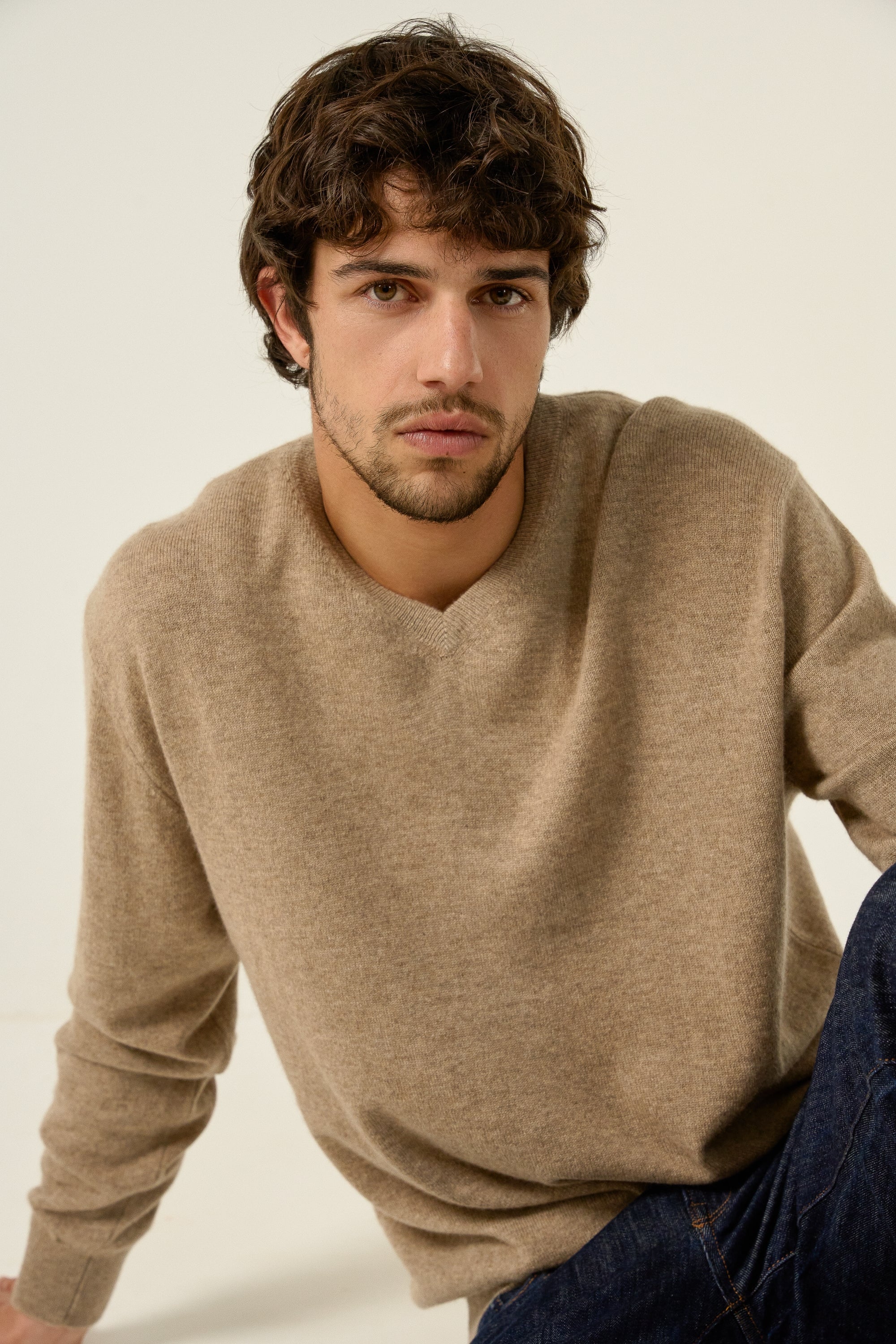 Gaspard en cachemire homme - natural brown - Mahogany