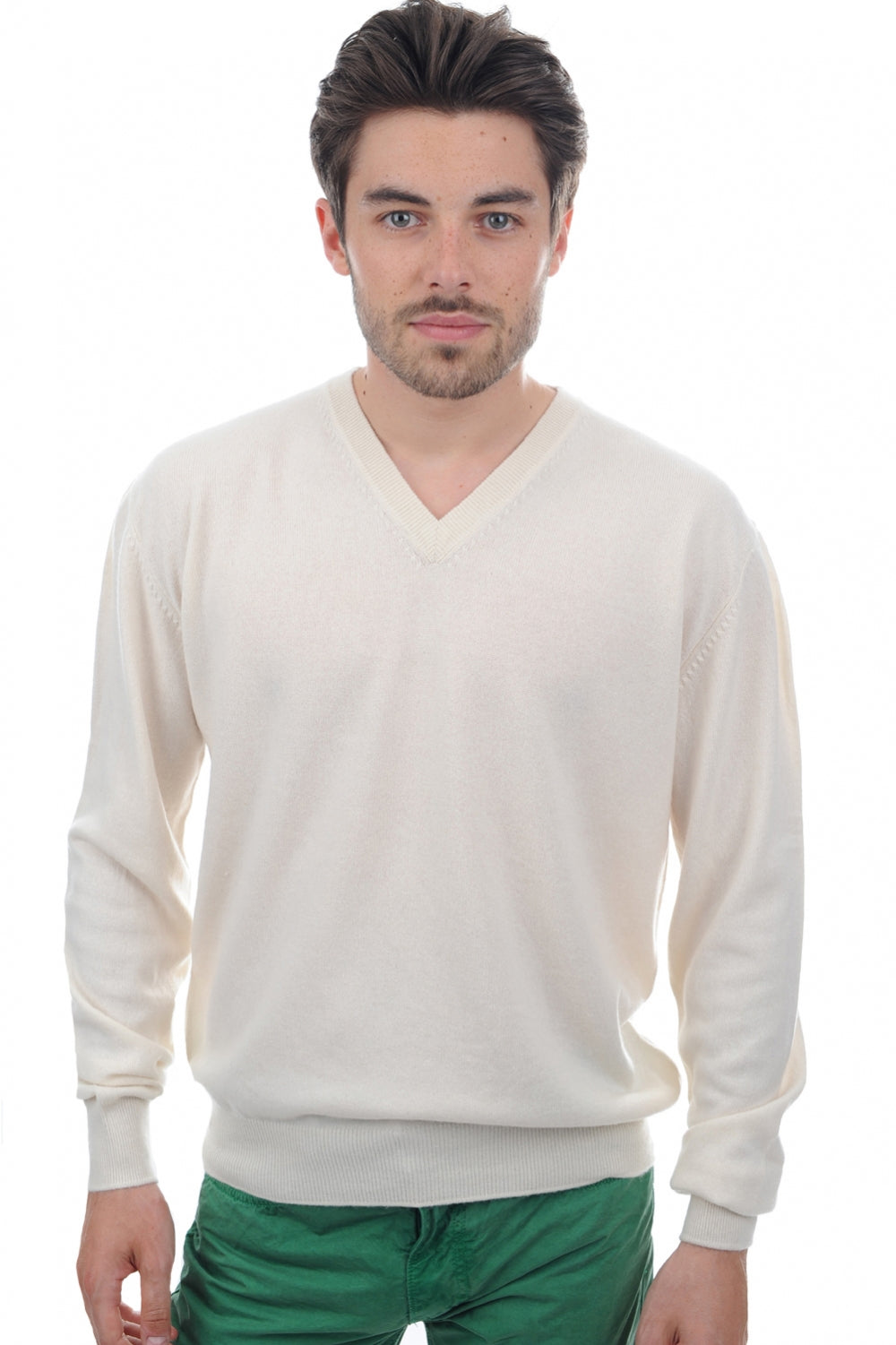 Gaspard en cachemire homme - natural écru - Mahogany