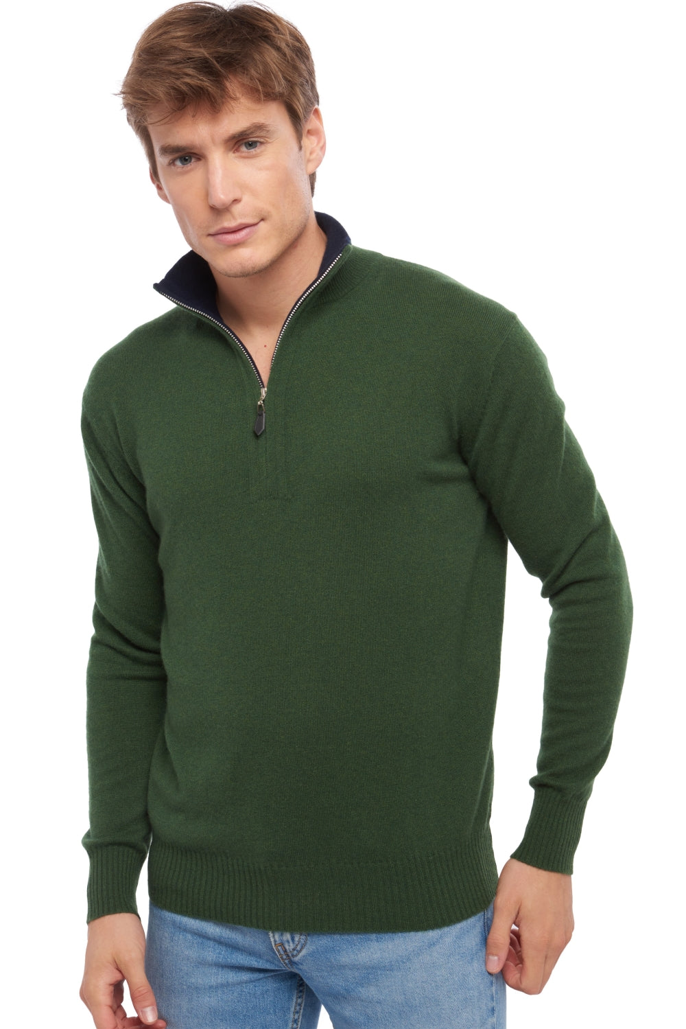Henri en cachemire homme - cedar / marine foncé - Mahogany