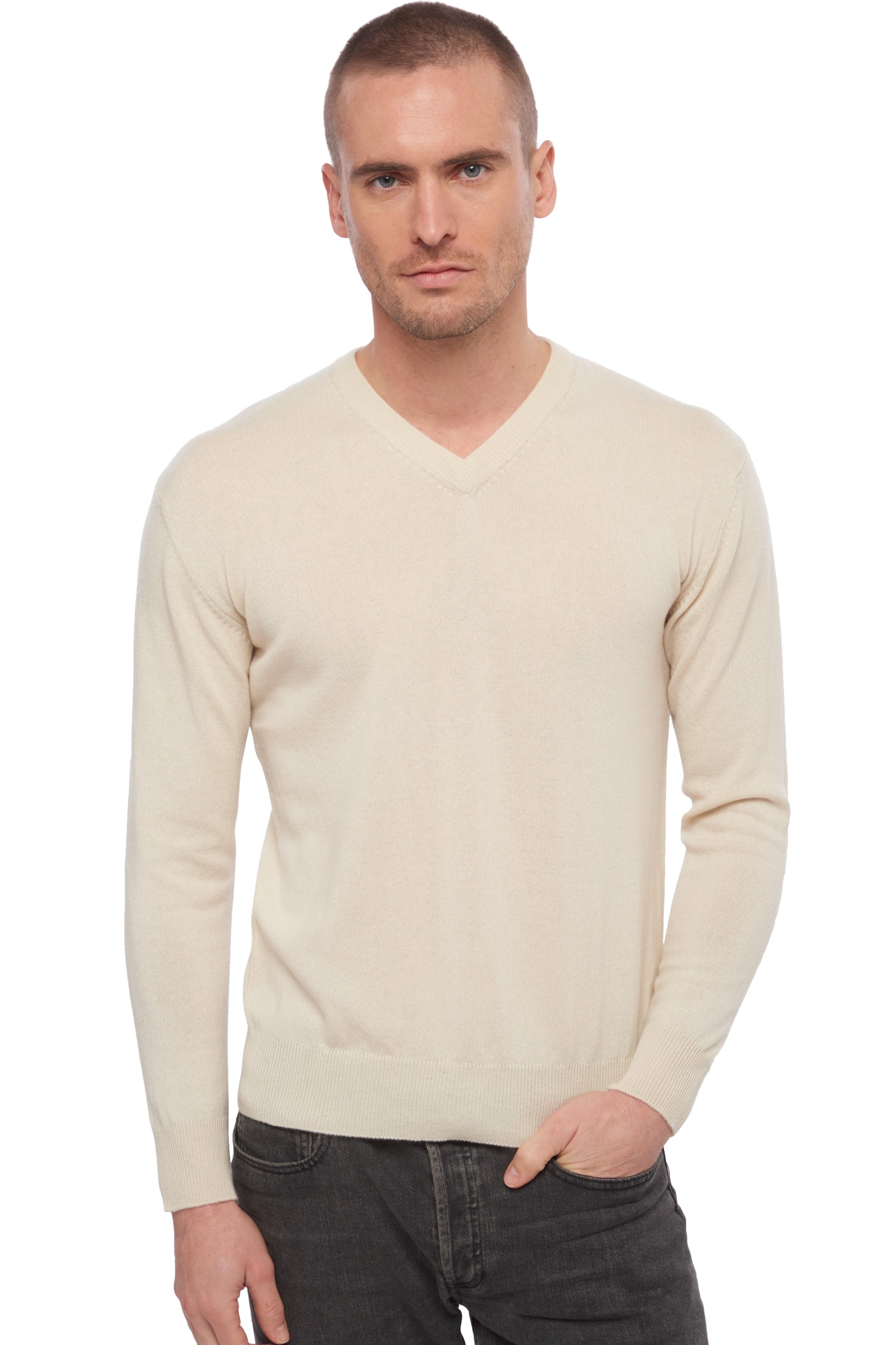 Hippolyte en cachemire homme - natural écru - Mahogany