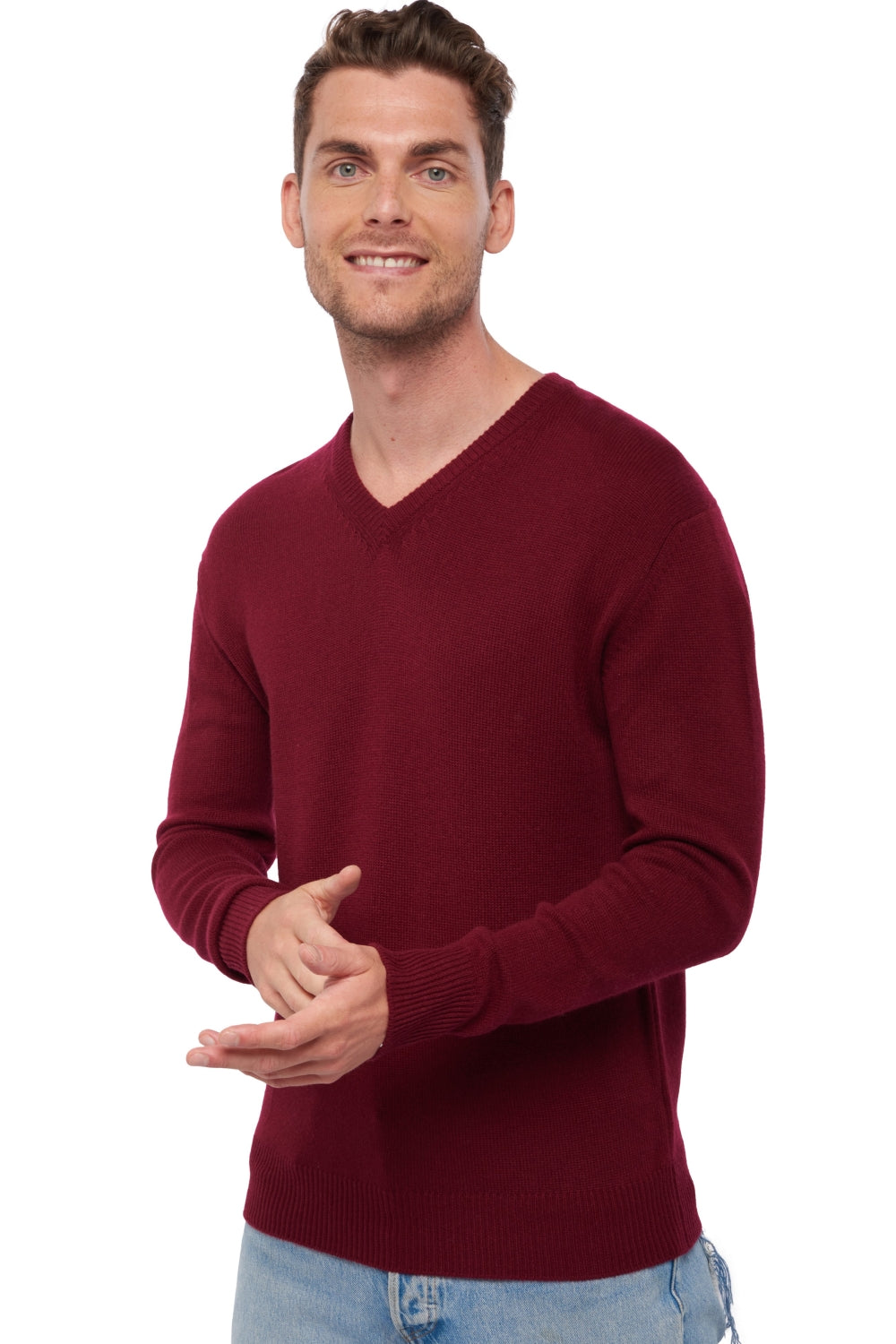 Hippolyte 4F en cachemire homme - bordeaux - Mahogany