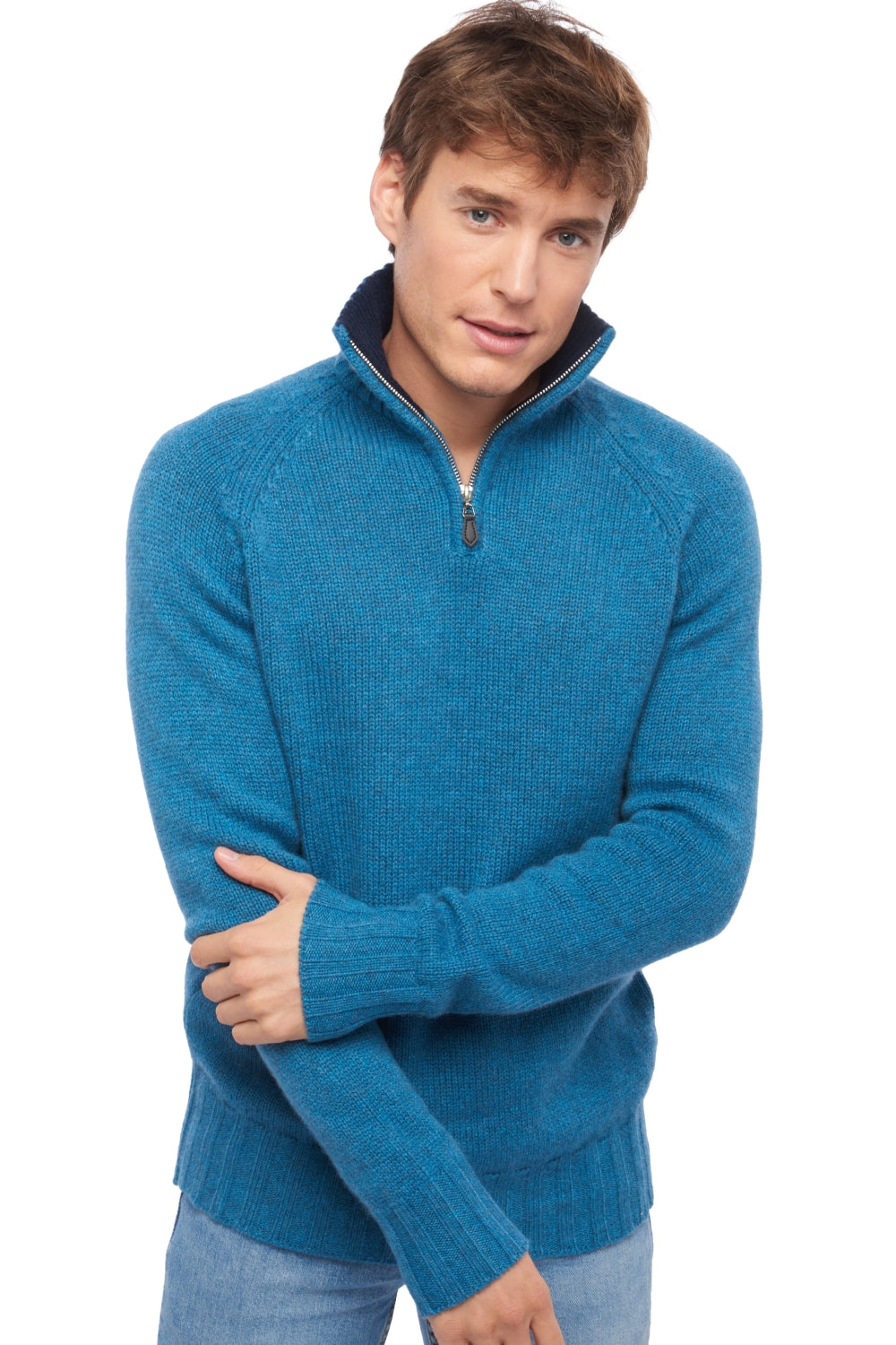 Olivier en cachemire homme - manor blue / marine foncé - Mahogany