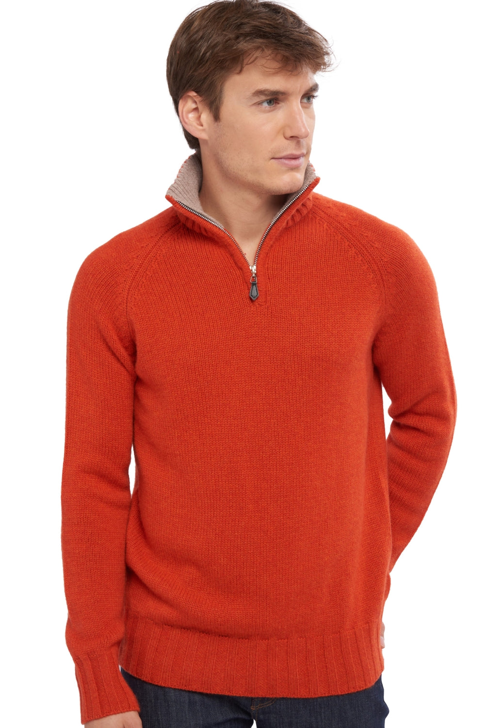 Olivier en cachemire homme - paprika / toast - Mahogany