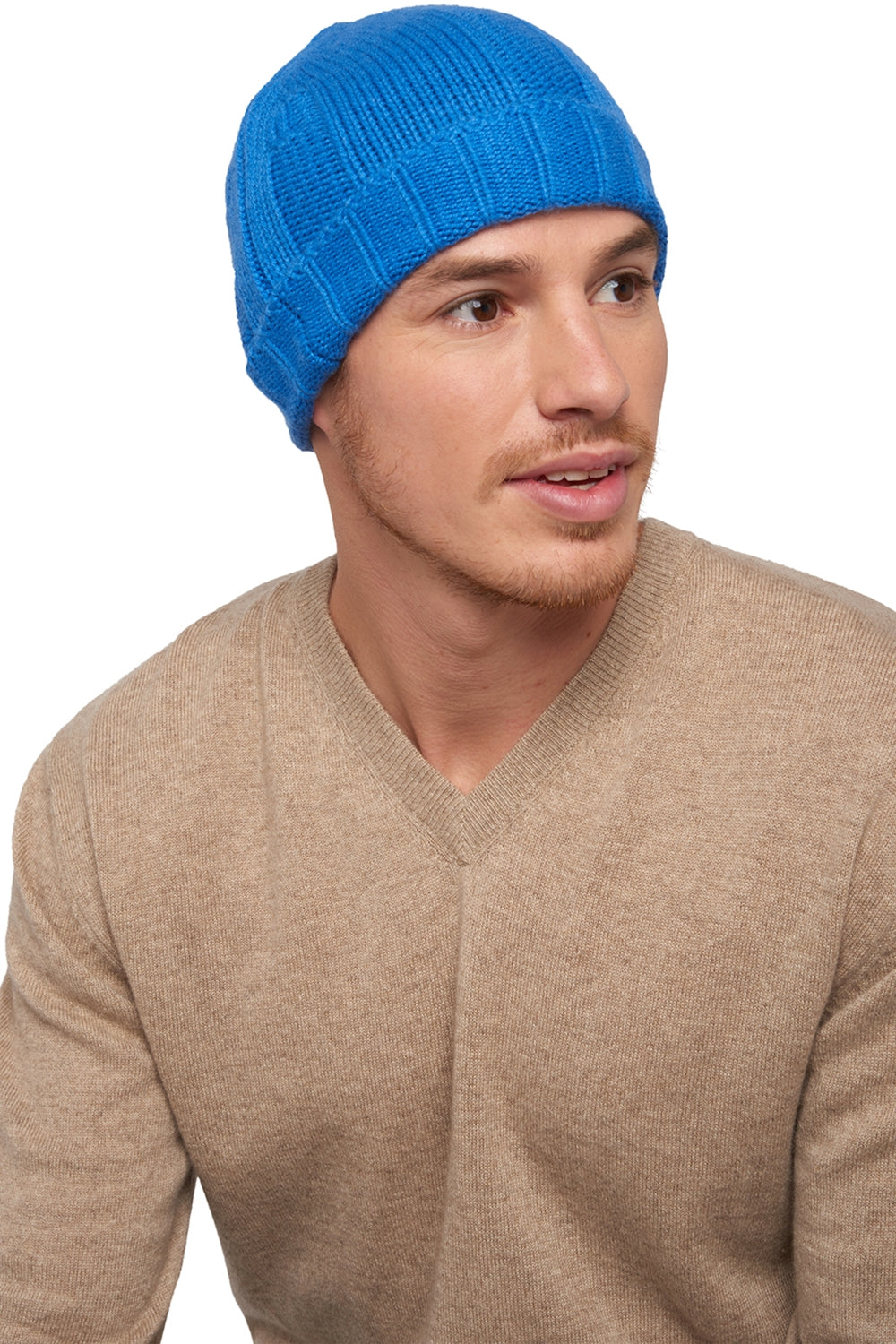 Ted en cachemire homme - tetbury blue - Mahogany