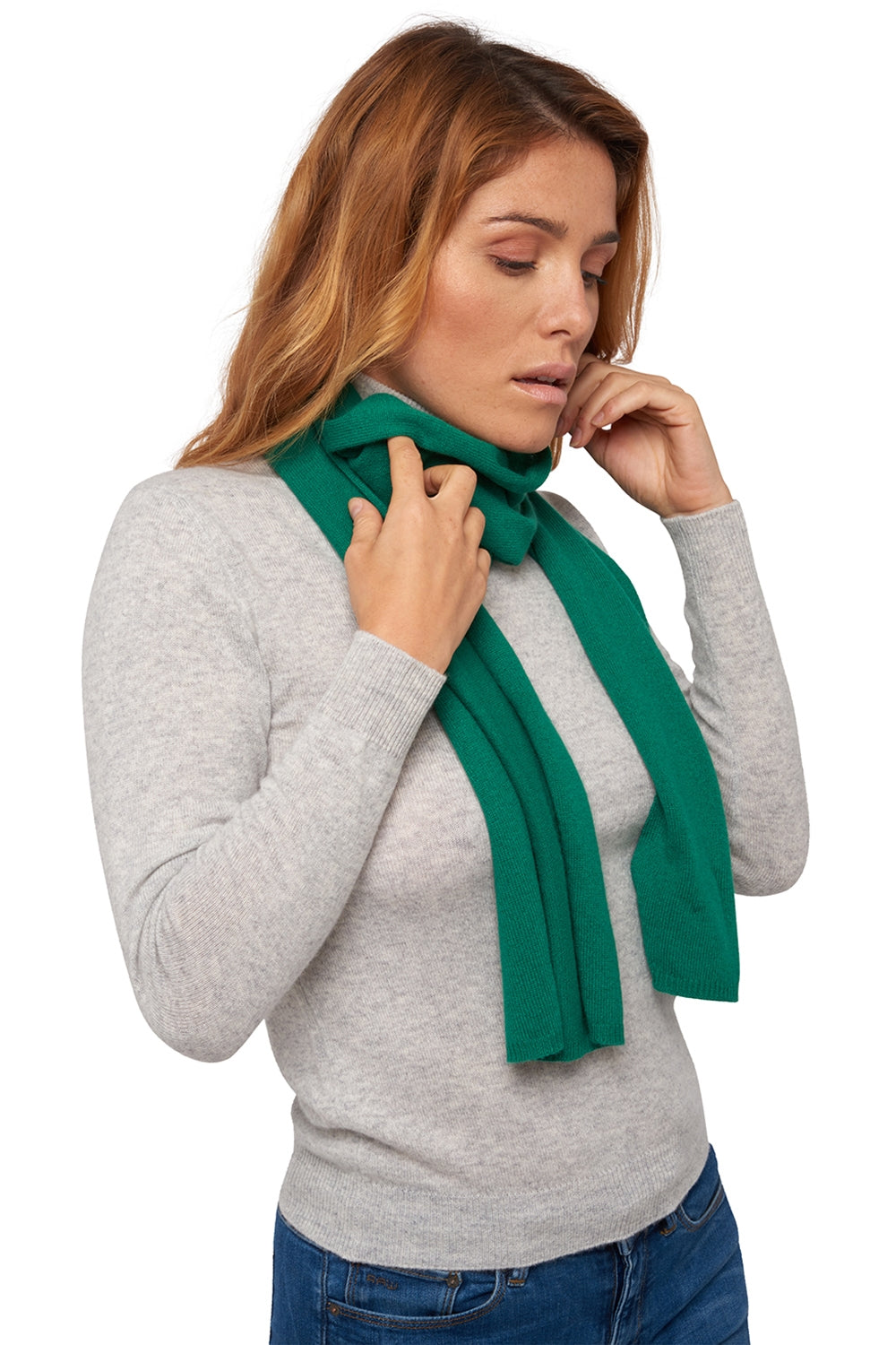 Ozone en cachemire mixte - green grass - Mahogany