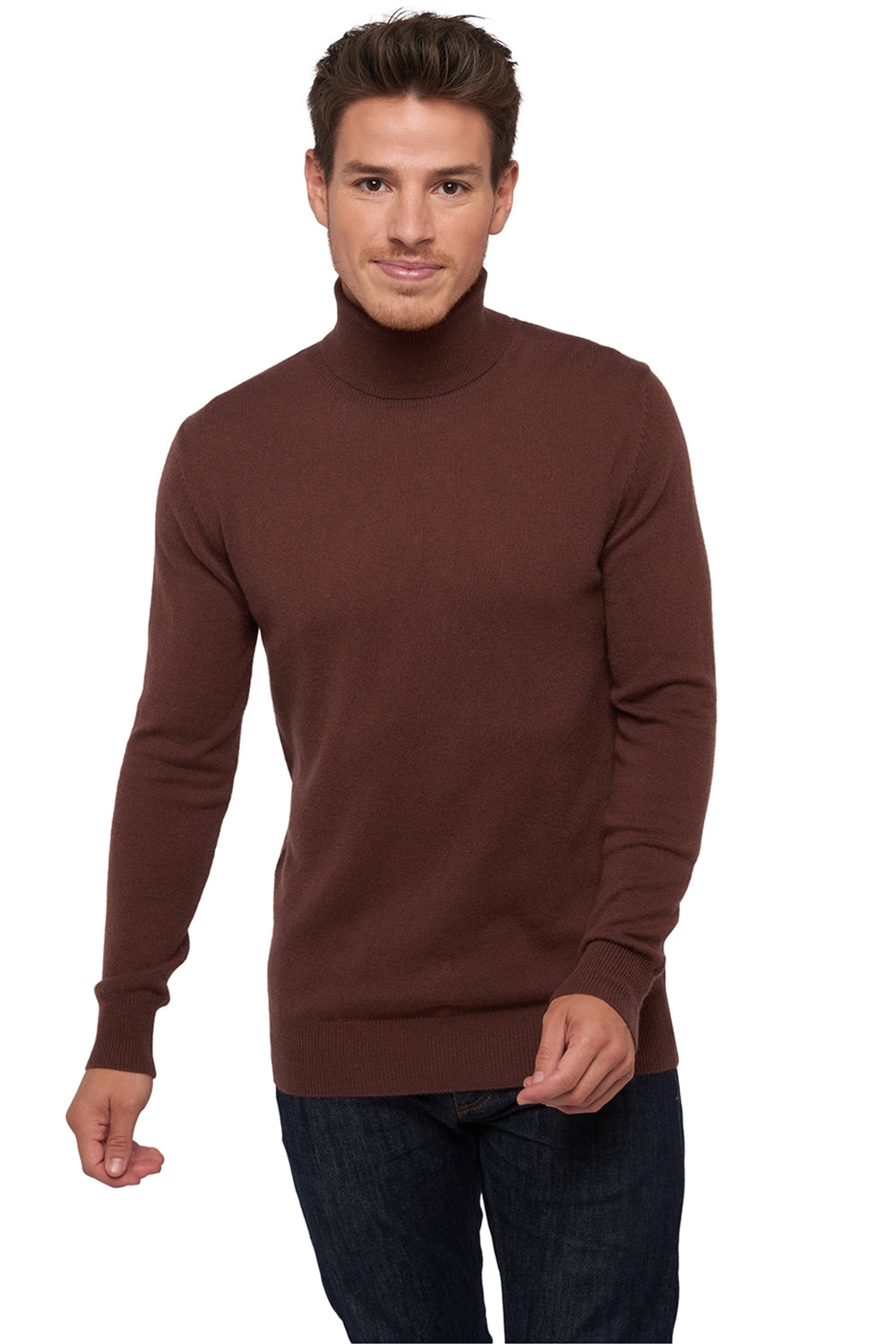 Tarry en cachemire homme - chocobrown - Mahogany
