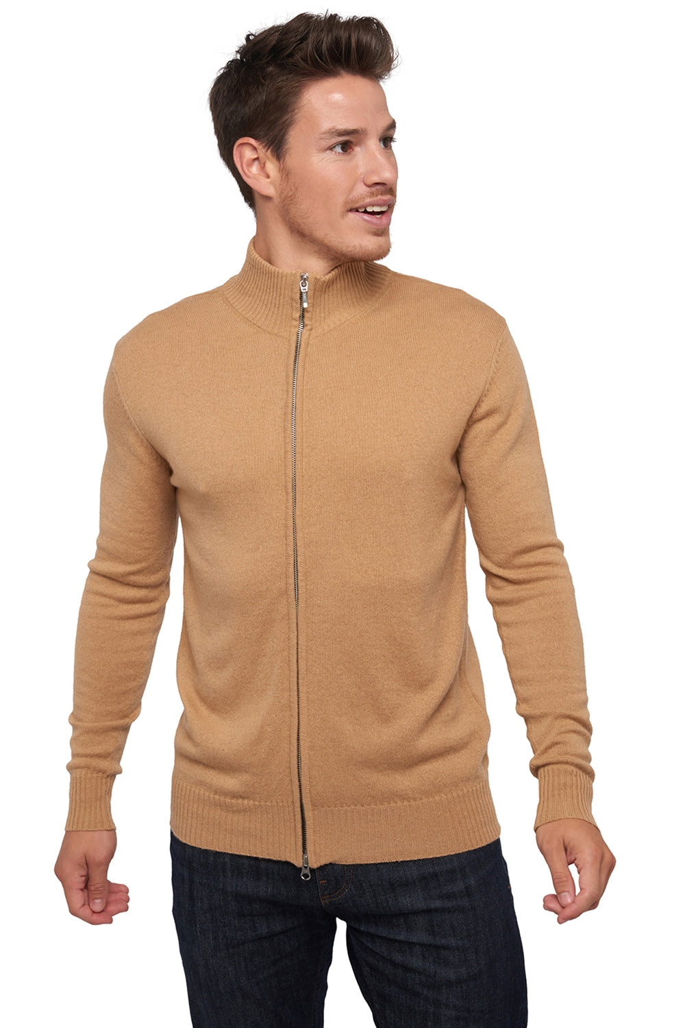 Thobias en cachemire homme - camel - Mahogany