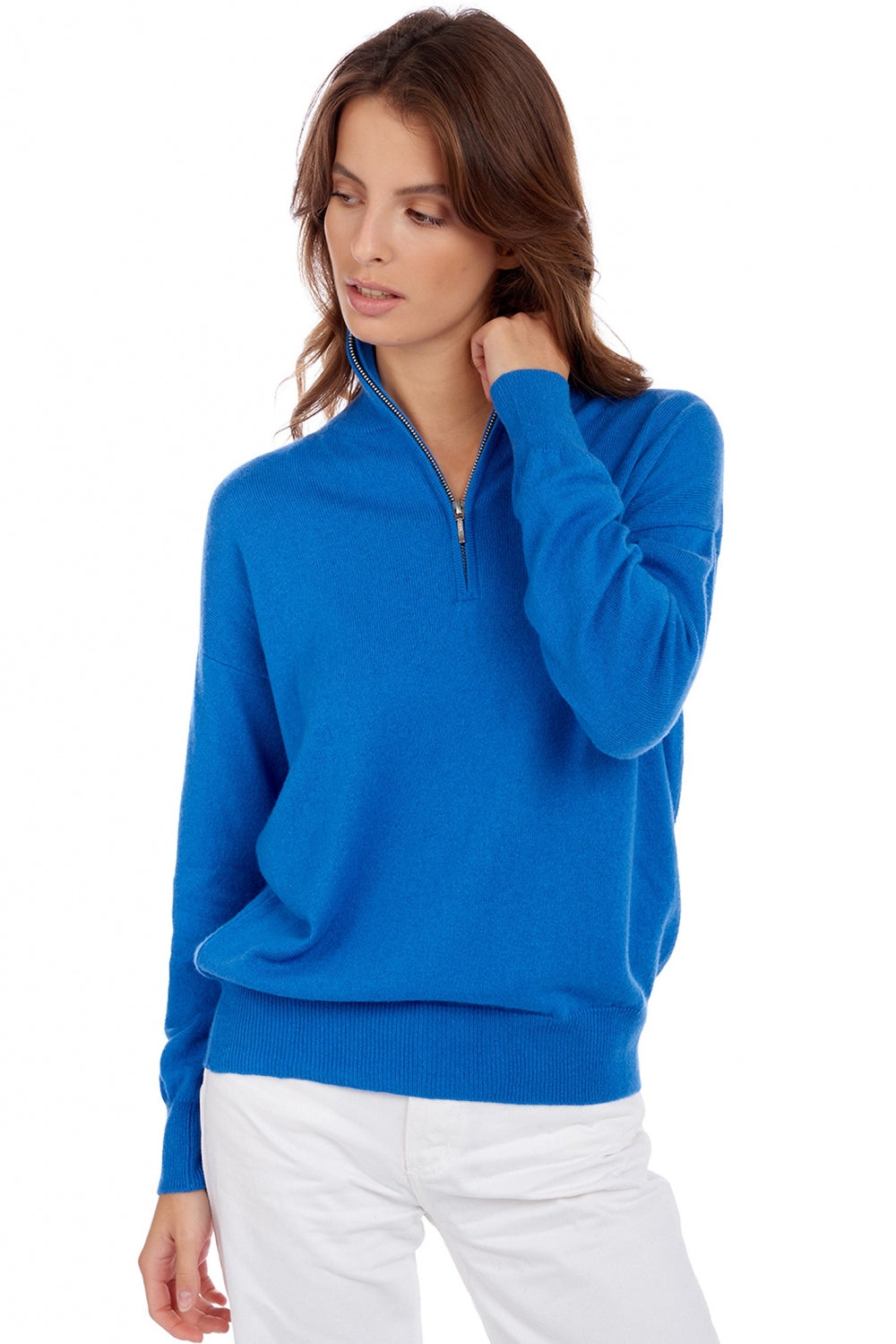 Groseille en cachemire femme - tetbury blue - Mahogany