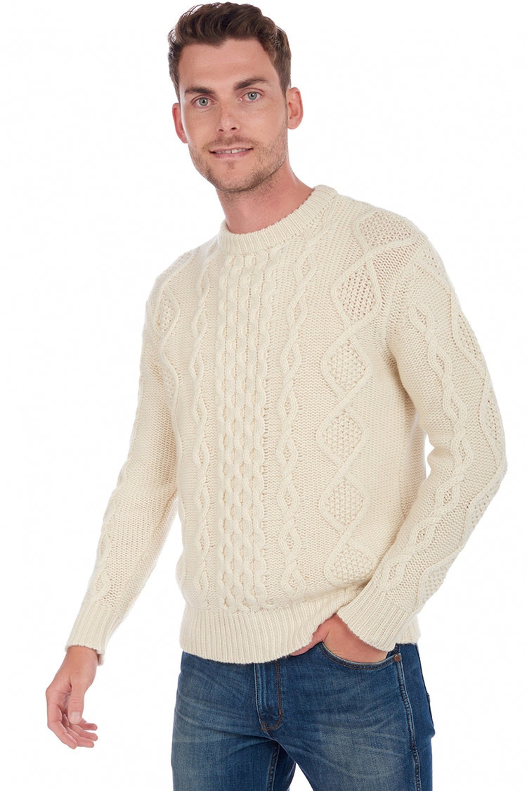 Acharnes en cachemire homme - natural écru - Mahogany
