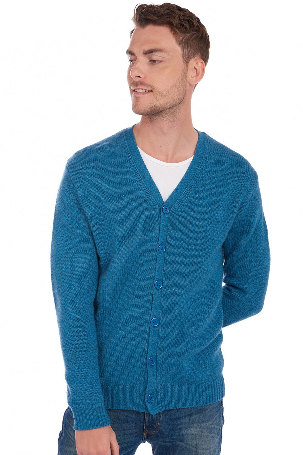 Aden en cachemire homme - manor blue - Mahogany