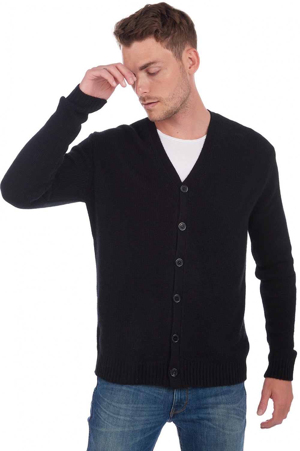 Aden en cachemire homme - noir - Mahogany