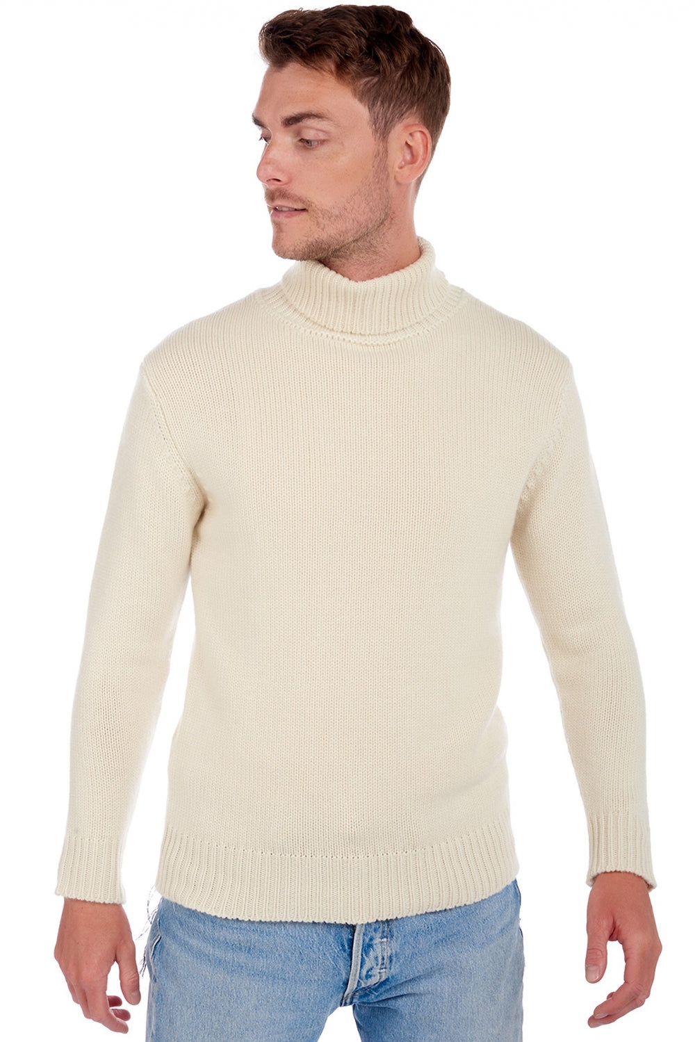 Artemi en cachemire homme - natural écru - Mahogany