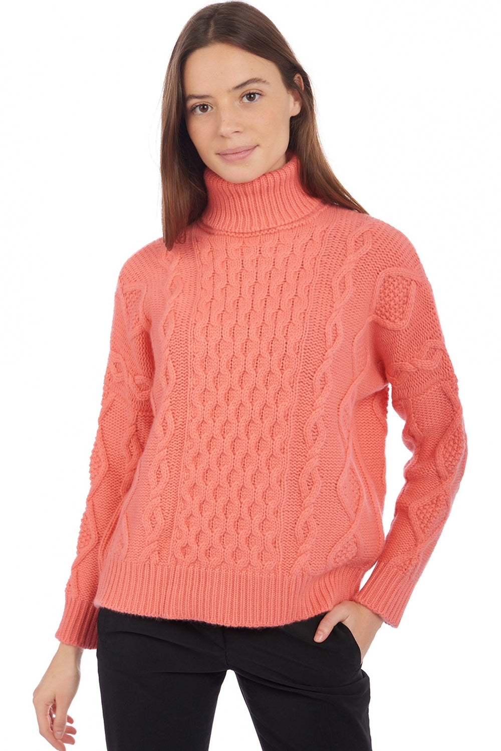 Albury en cachemire femme - peach - Mahogany