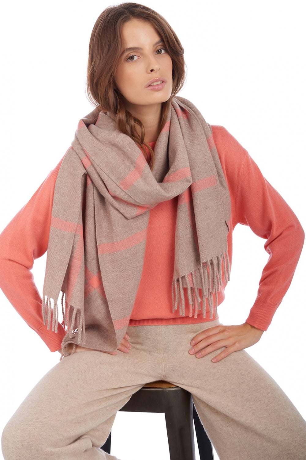 Amsterdam en cachemire mixte - toast / peach - Mahogany
