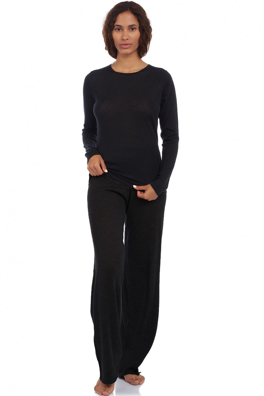 Boubou en duvet de cachemire femme - noir - Mahogany