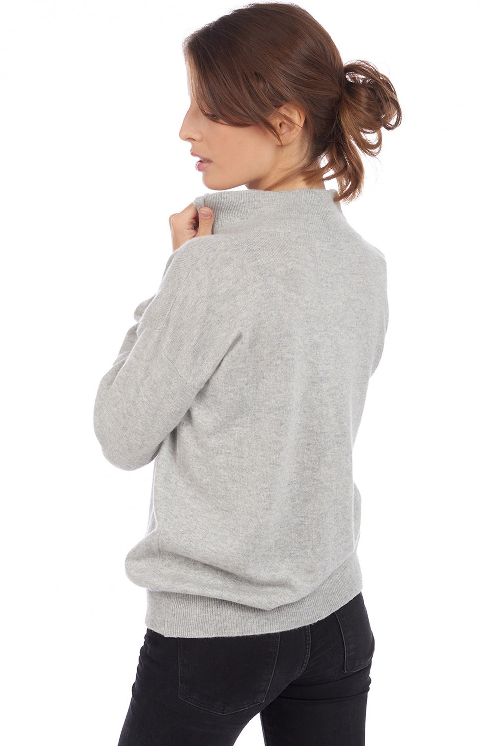 Groseille en cachemire femme - Vue 1 - flanelle chiné - Mahogany