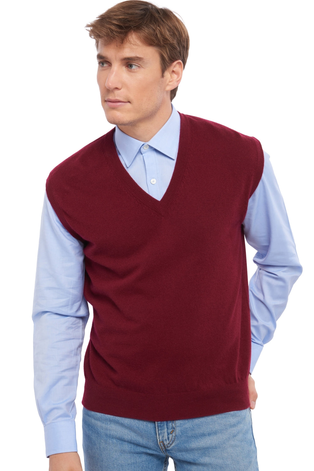 Balthazar en cachemire homme - bordeaux - Mahogany