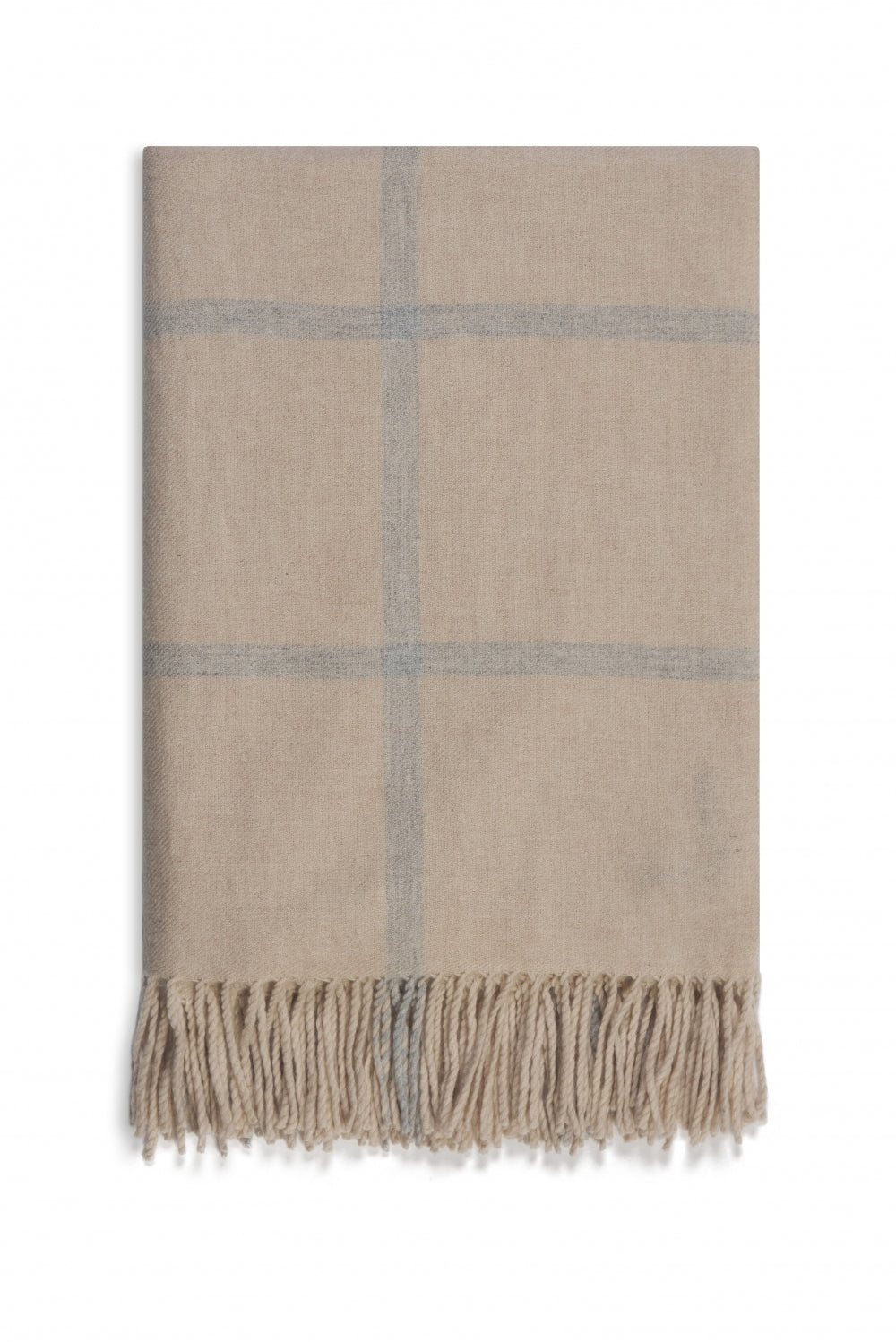 Altay 150 x 190 en cachemire mixte - Vue 1 - beige intemporel / flanelle chiné - Mahogany